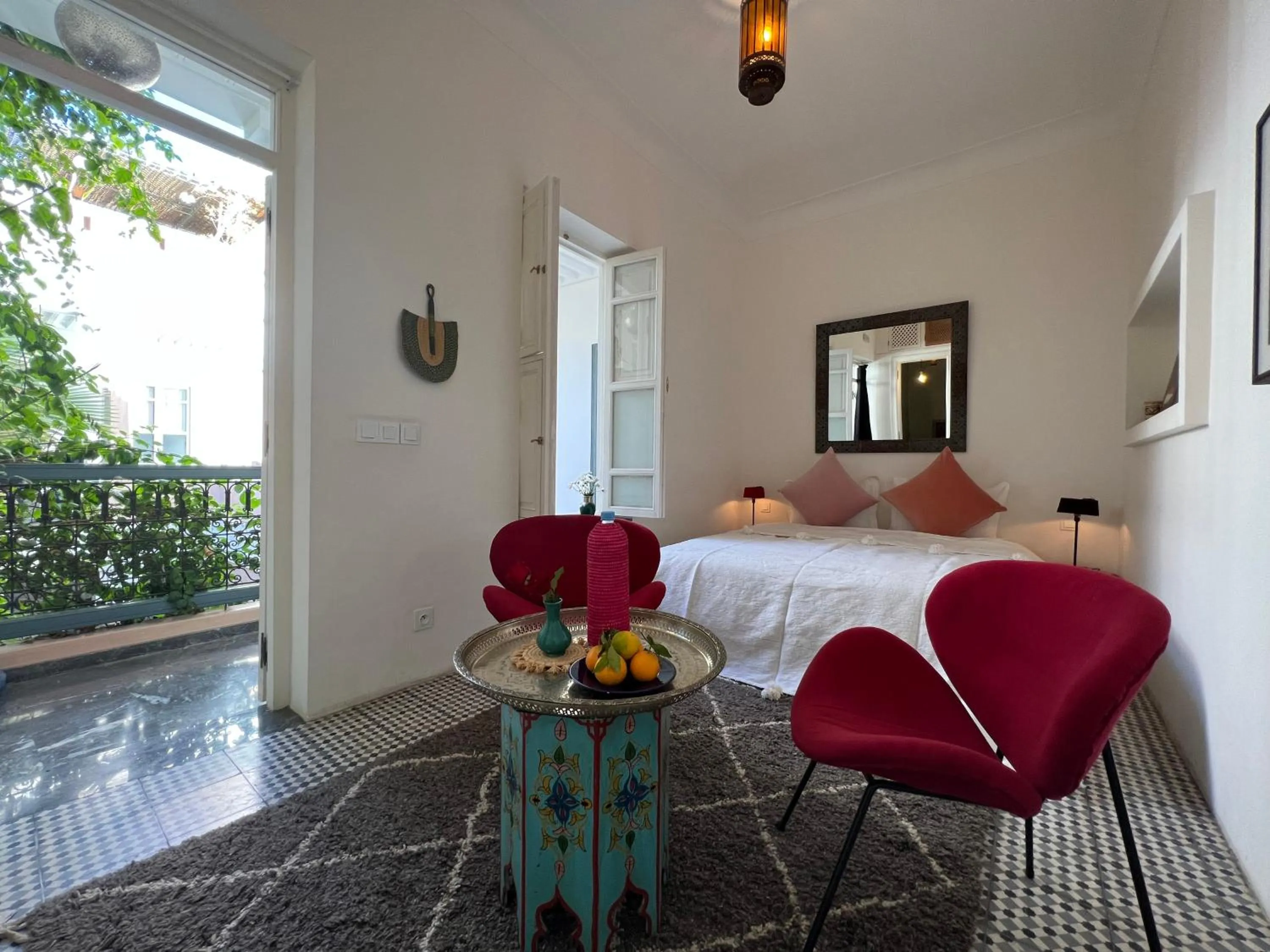 Decorative detail, Bed in Riad Albatoul