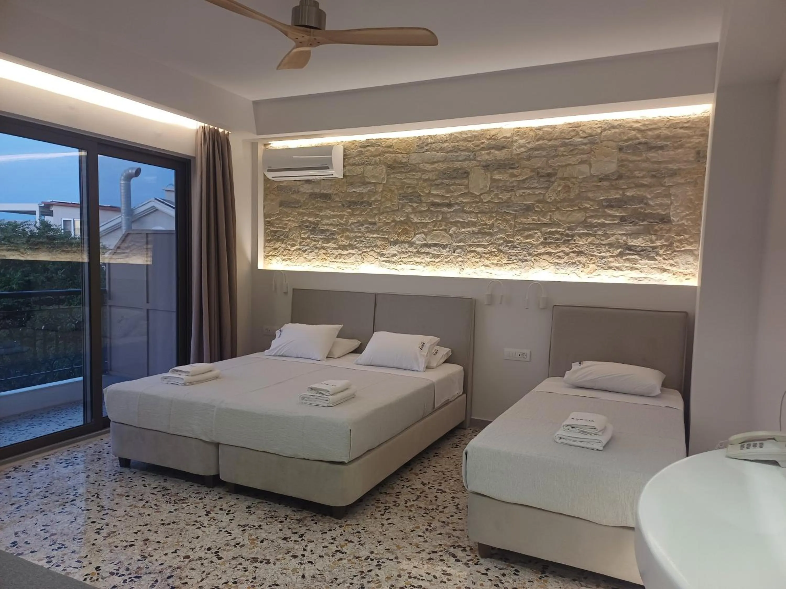 Bed in Anetis Beach Hotel