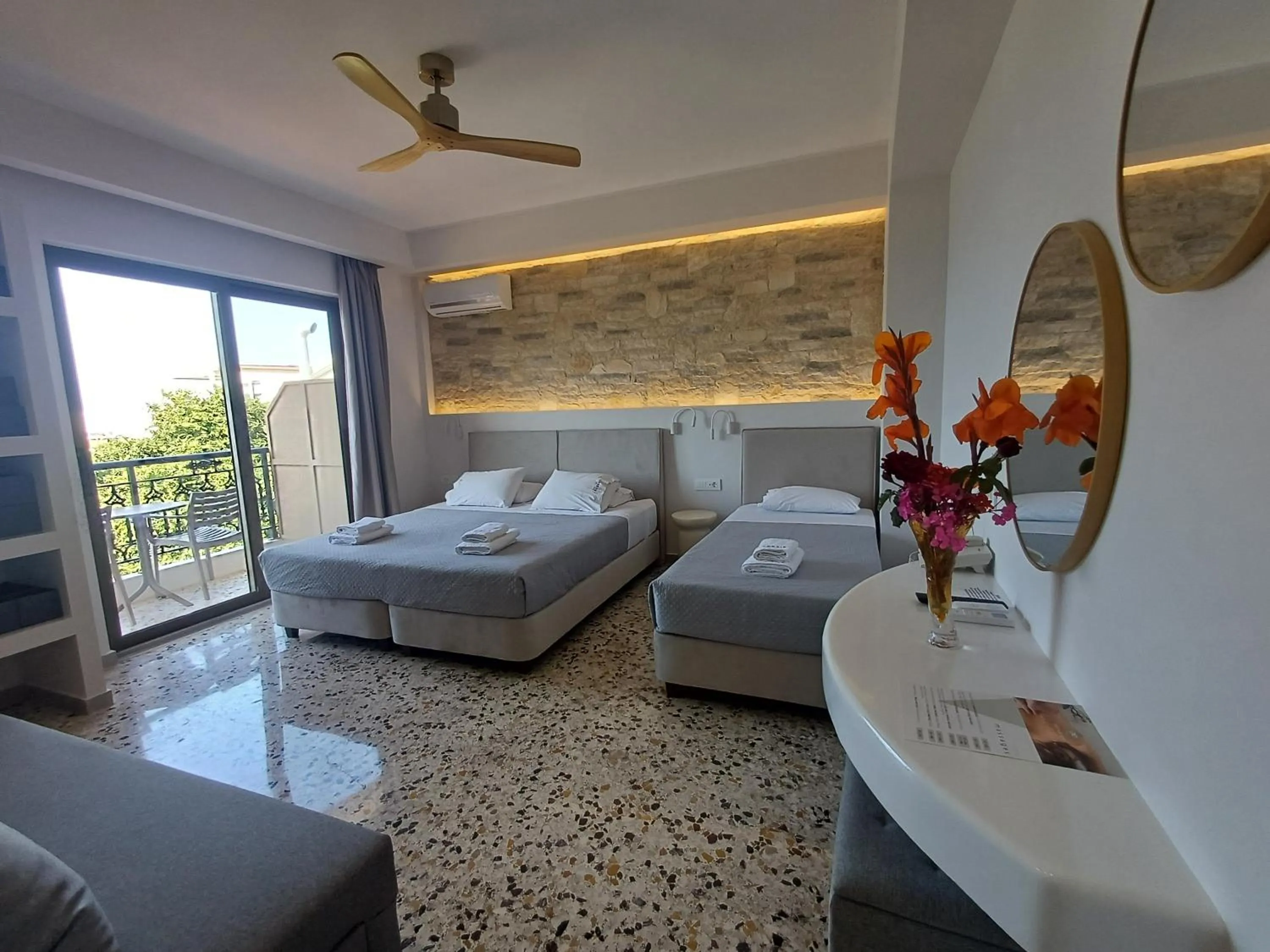 Bed in Anetis Beach Hotel