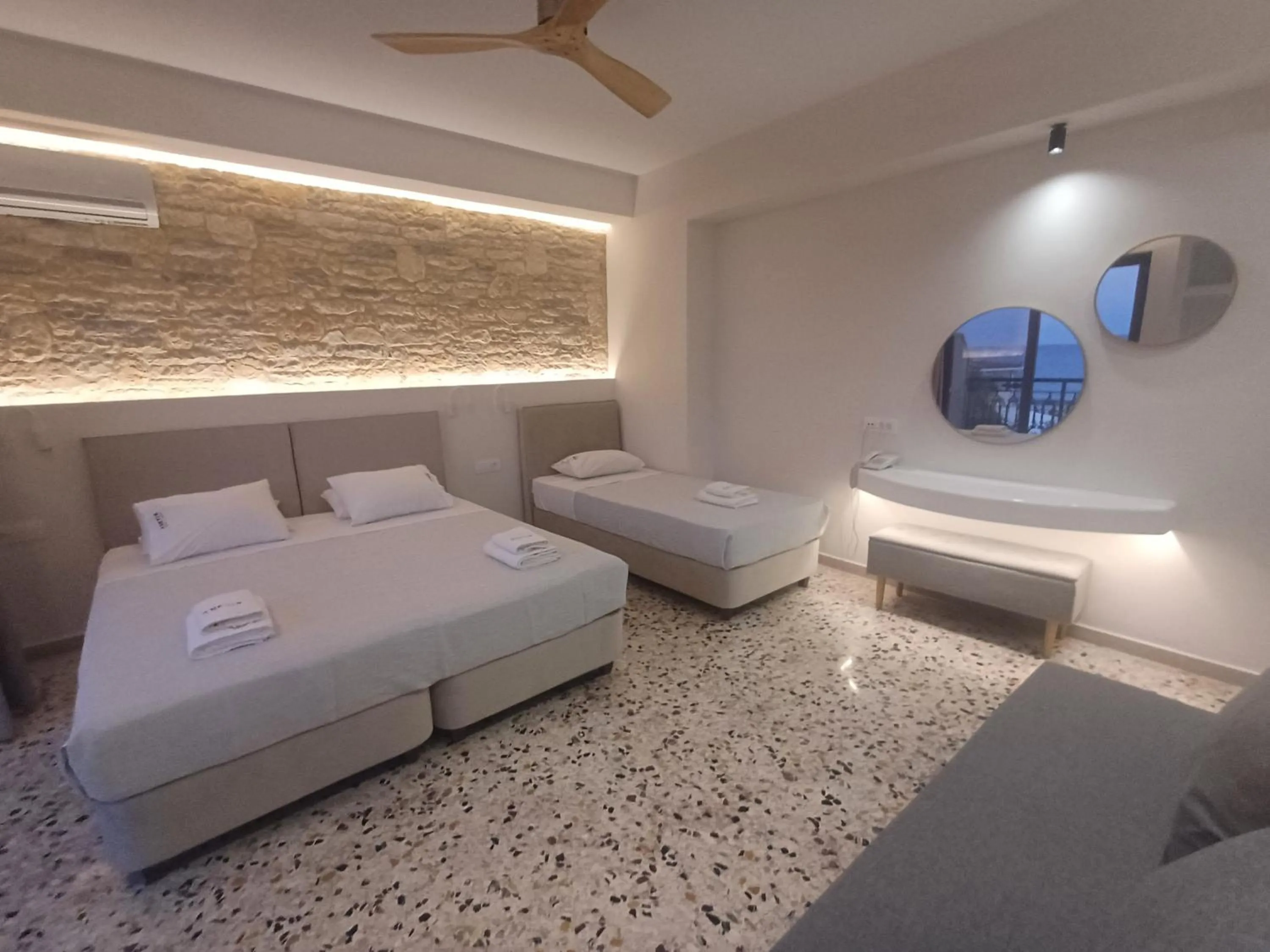 Bed in Anetis Beach Hotel