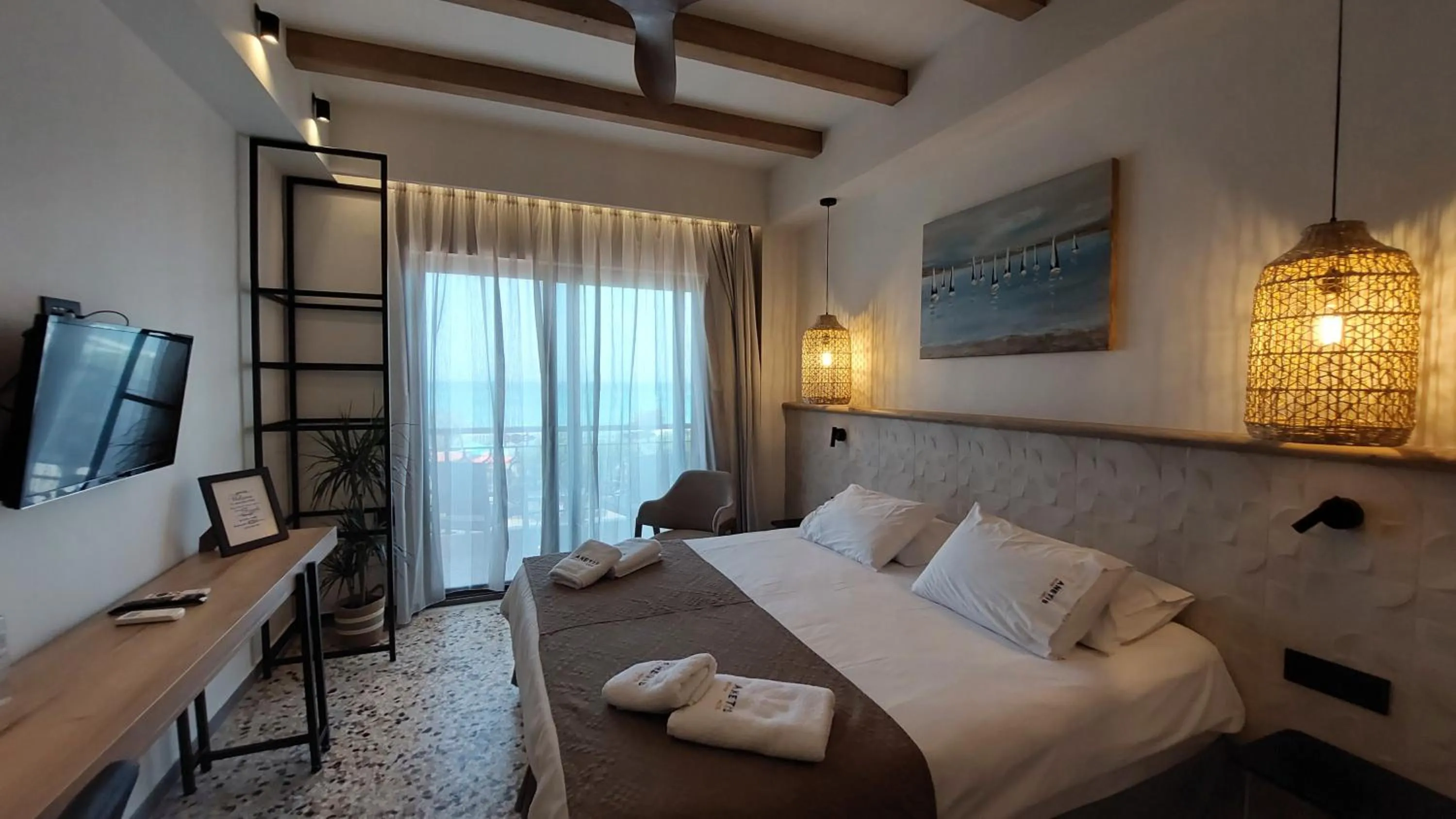 Bedroom, Bed in Anetis Beach Hotel