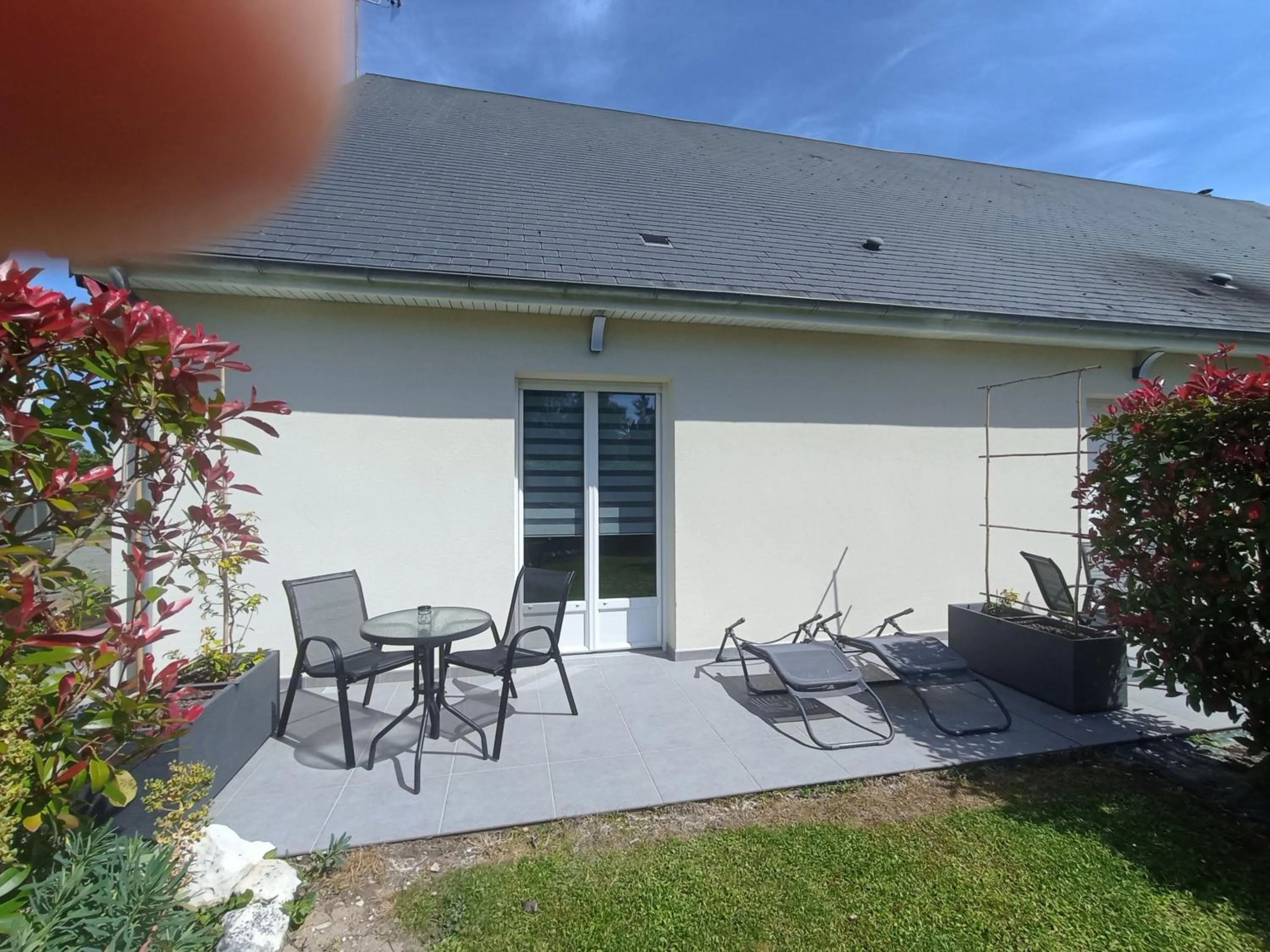 Balcony/Terrace in Chambres et Tables d'hotes " O Doux Matins " aux portes de Chinon