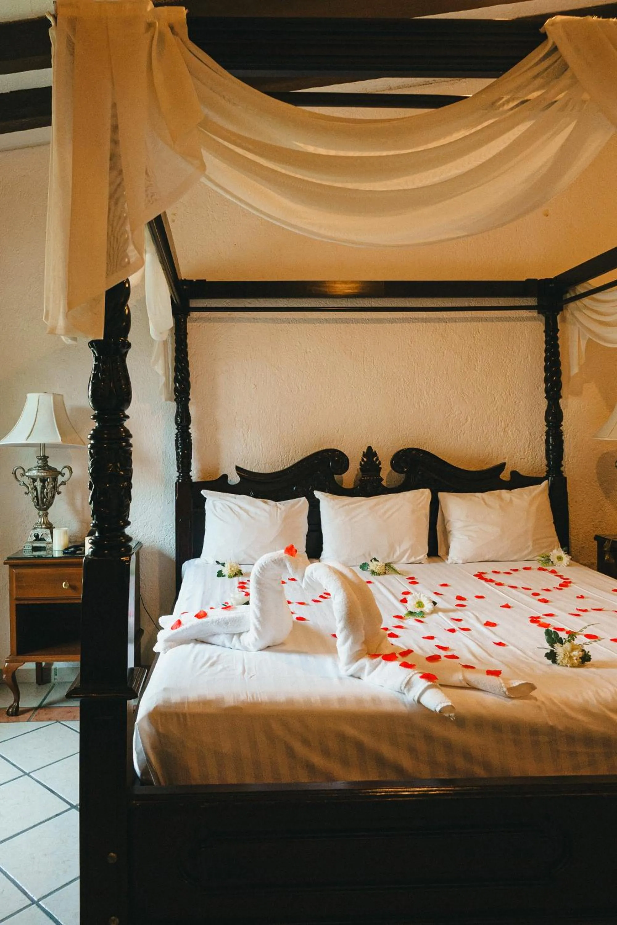 Bed in Hotel Posada Virreyes