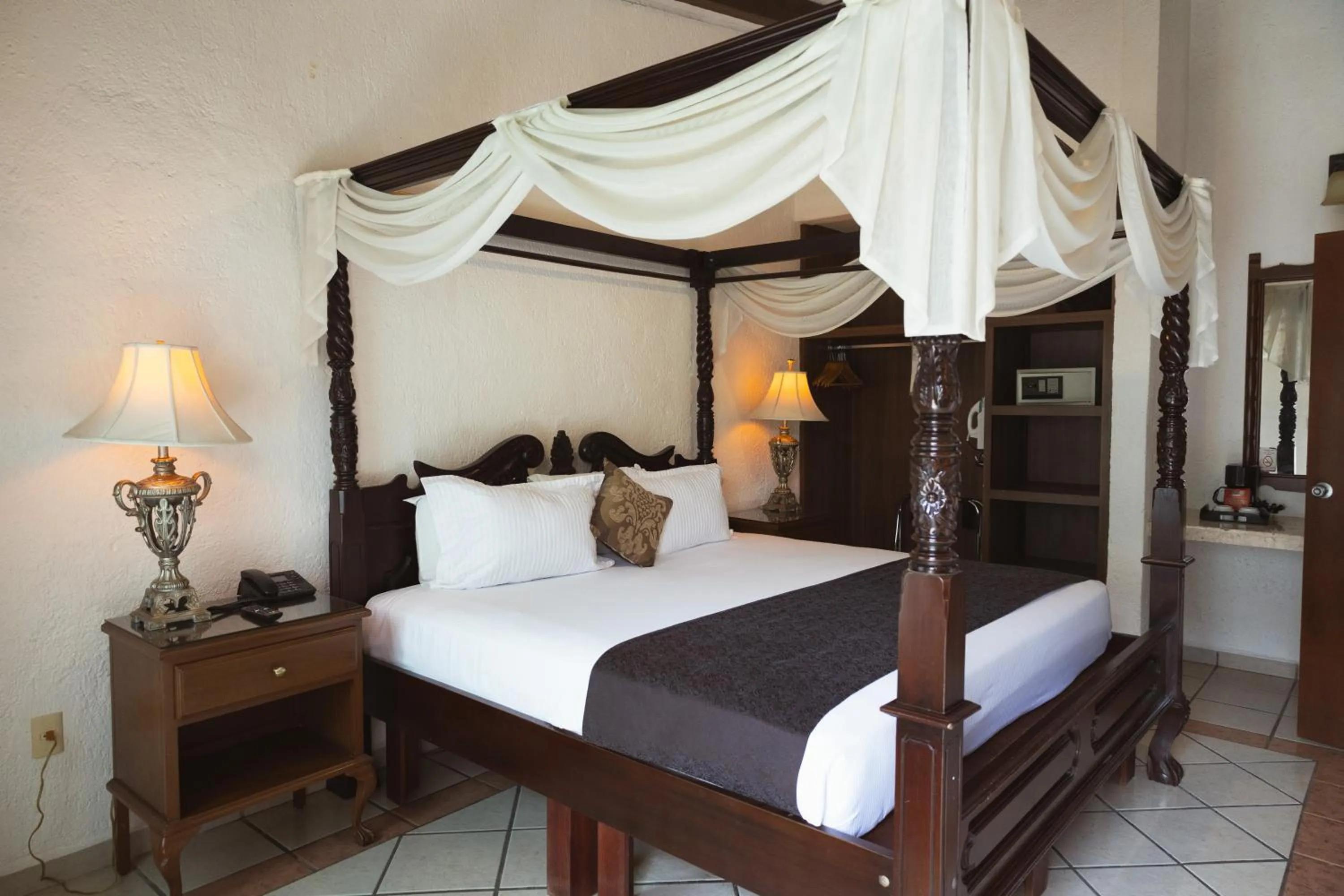 Bed in Hotel Posada Virreyes