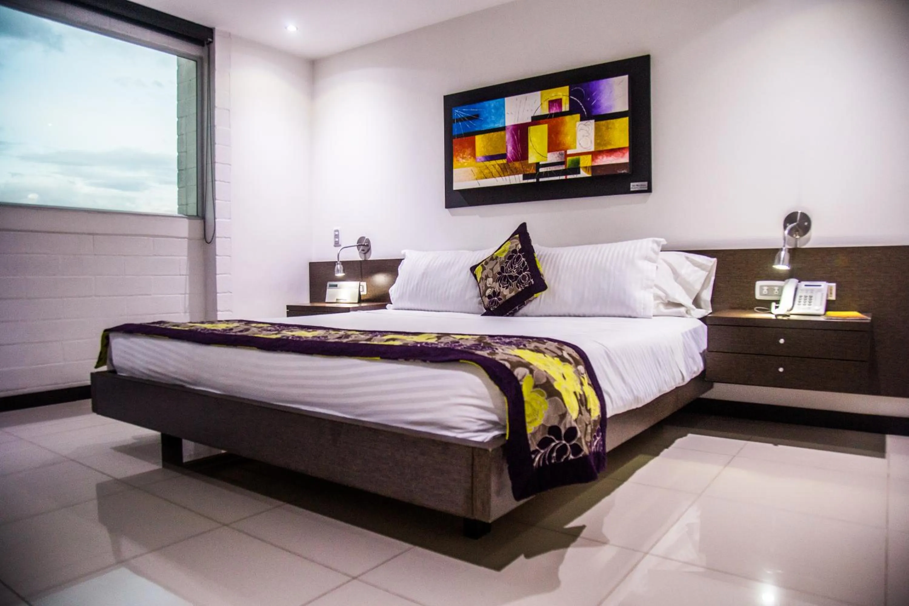 Bed in Hotel Golden Palermo