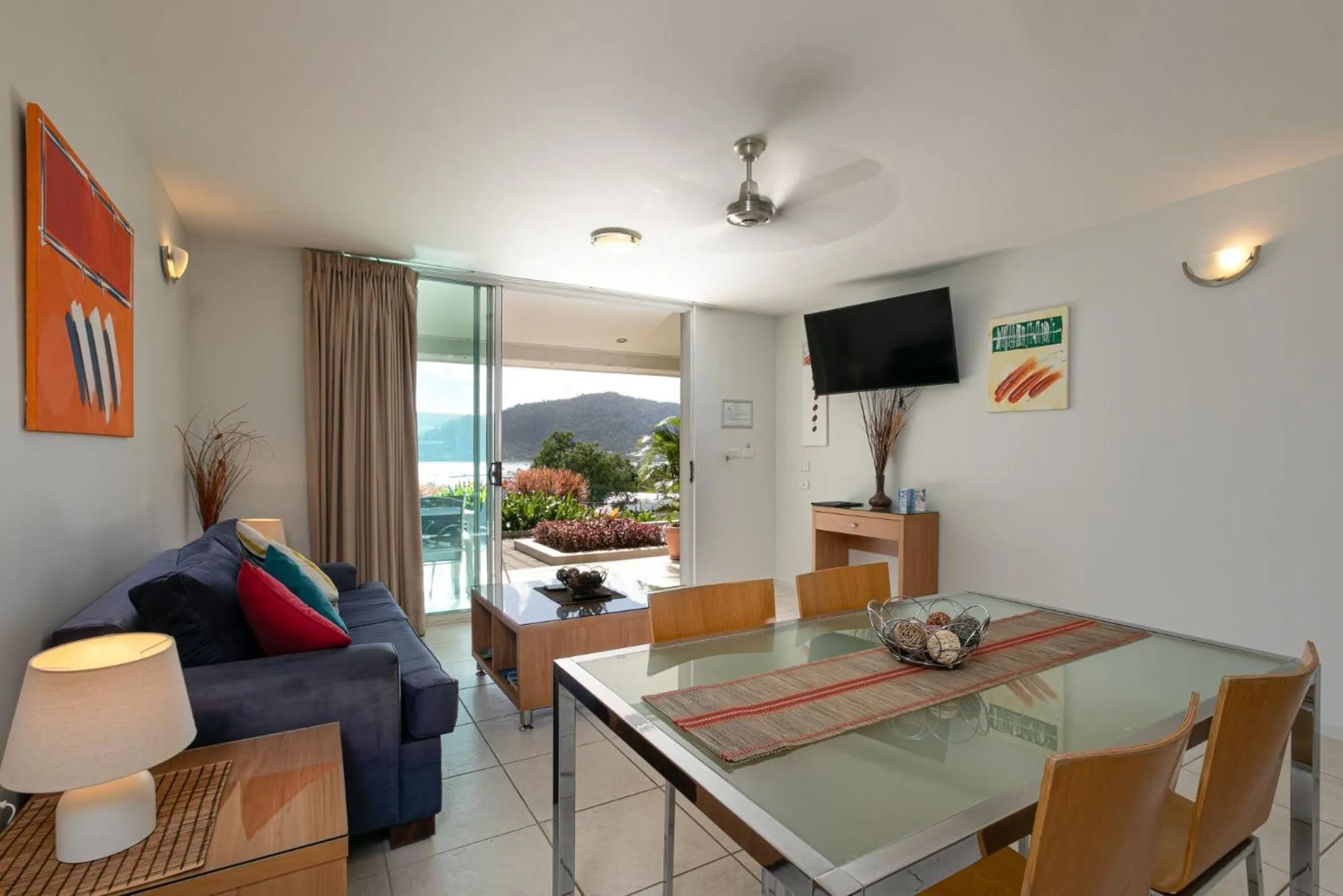 Dining area in Waterview Airlie Beach