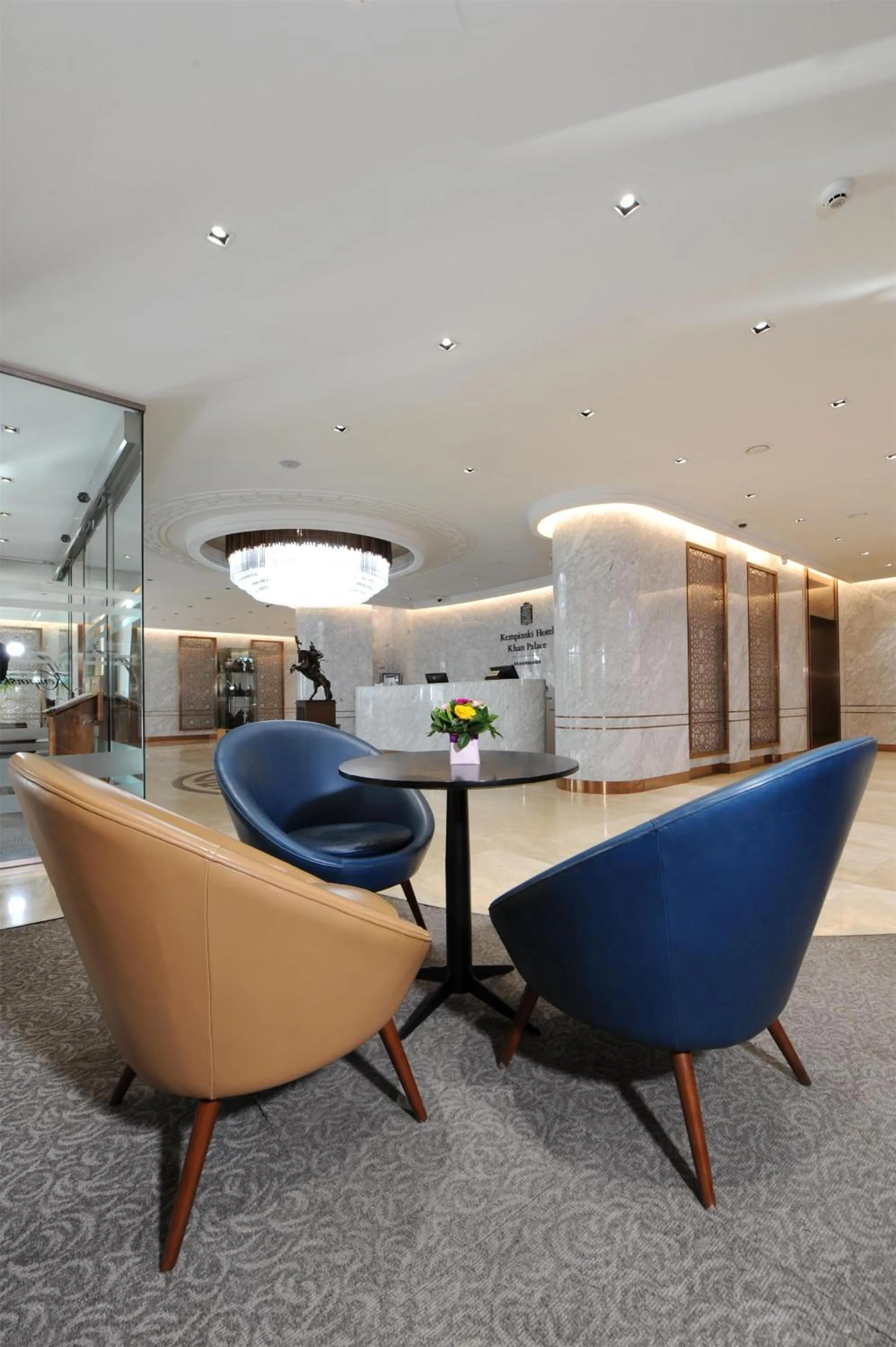 Lobby or reception in Kempinski Hotel Khan Palace