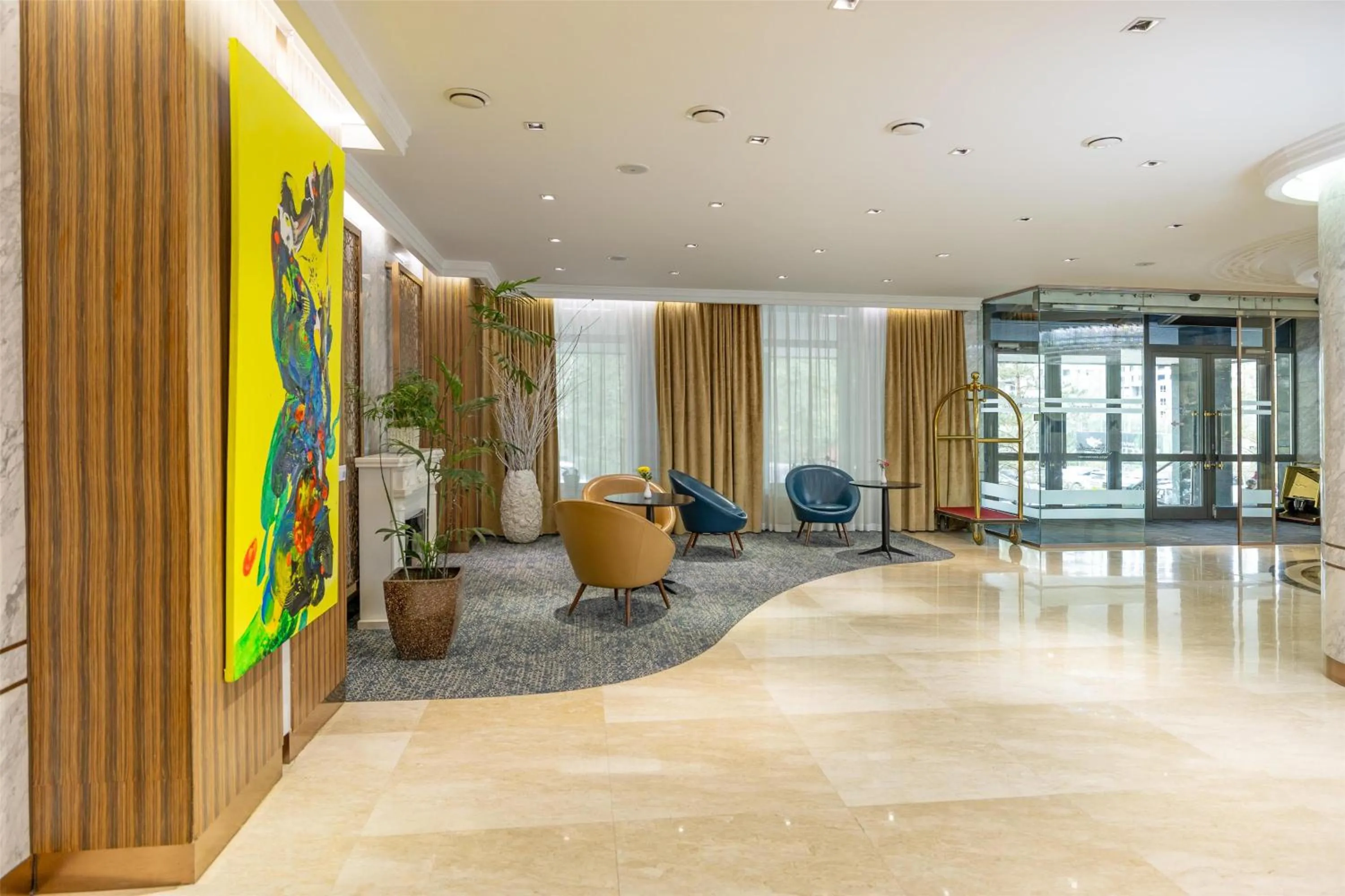 Lobby or reception in Kempinski Hotel Khan Palace