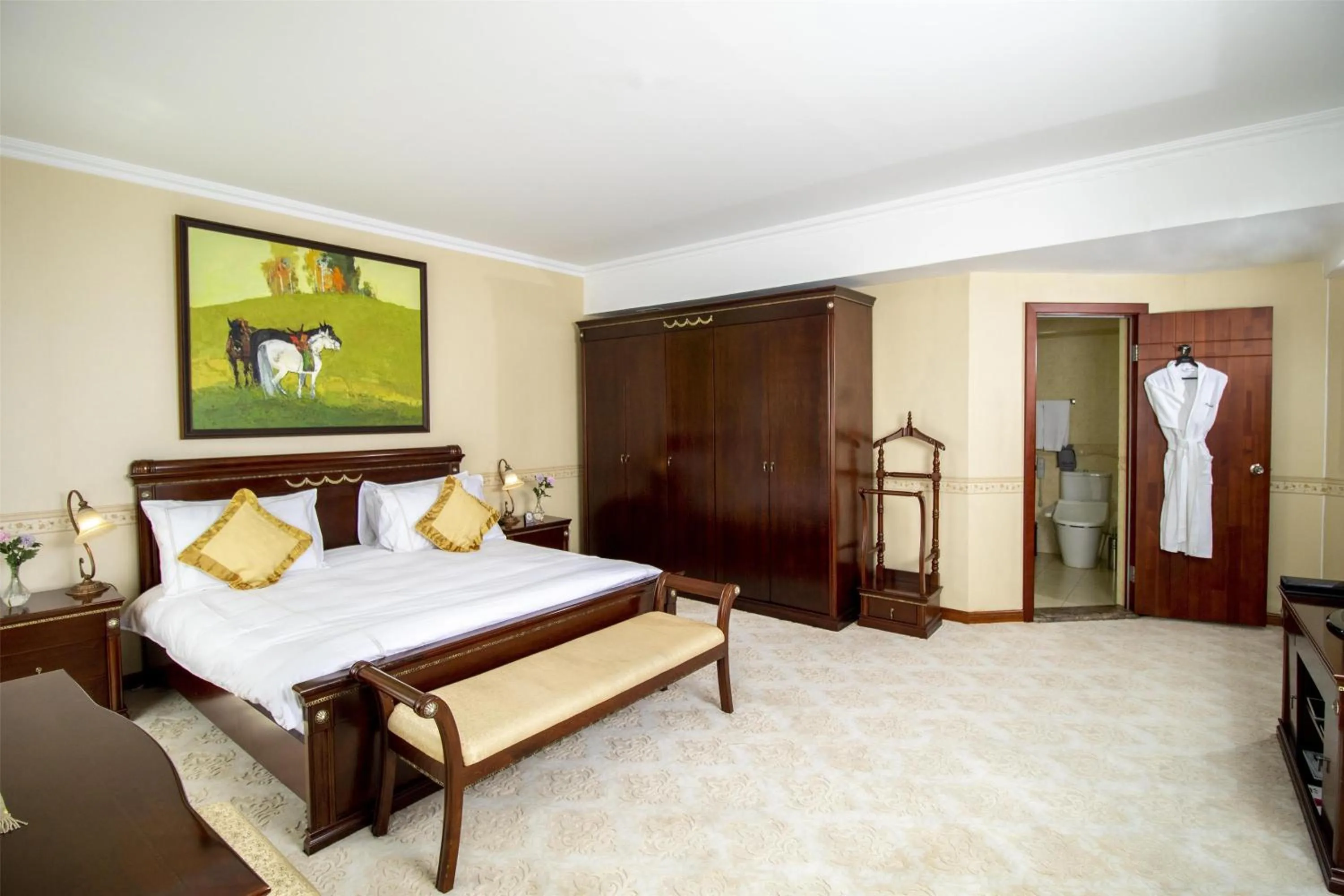 Photo of the whole room, Bed in Kempinski Hotel Khan Palace