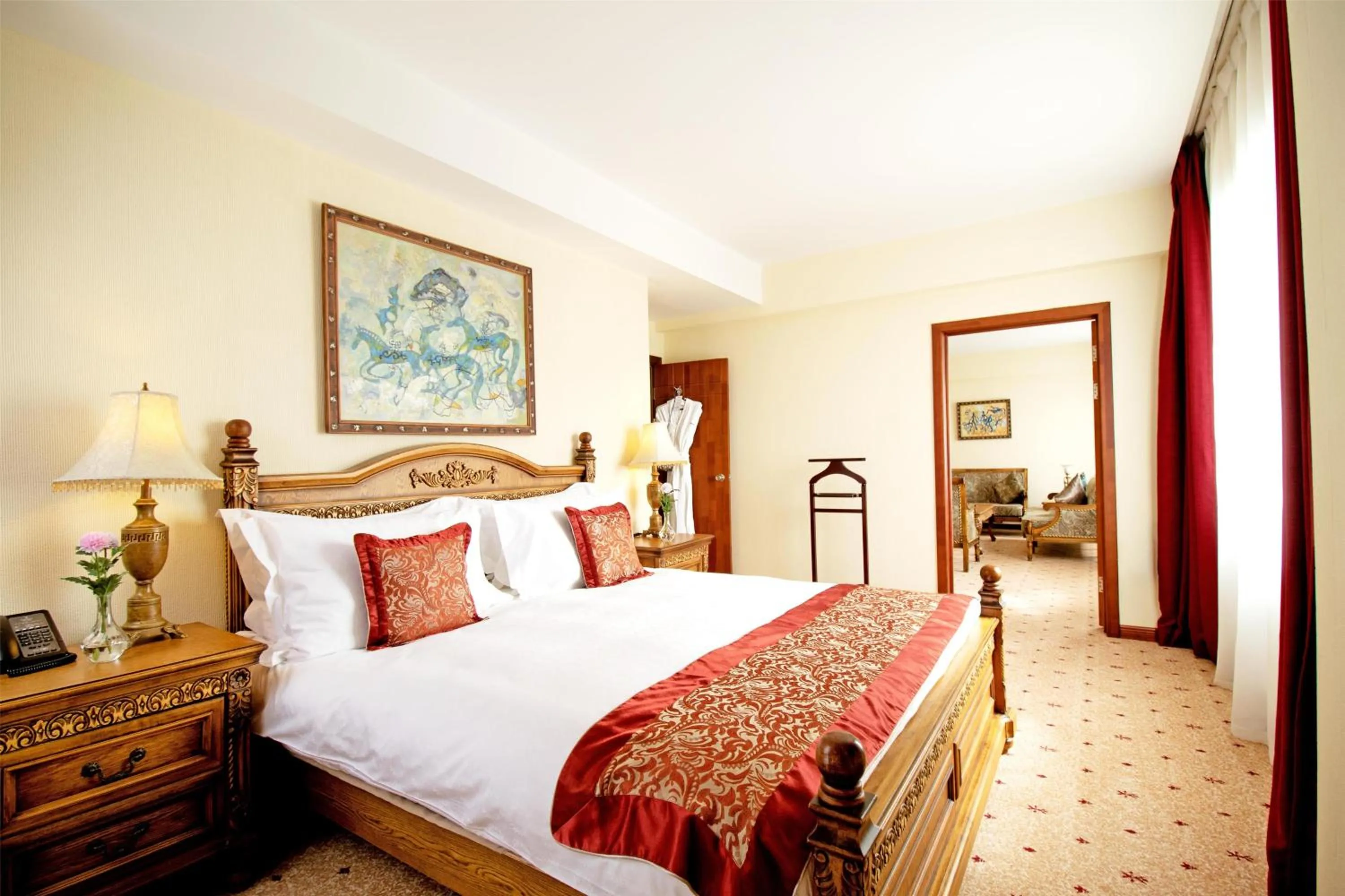 Bedroom, Bed in Kempinski Hotel Khan Palace