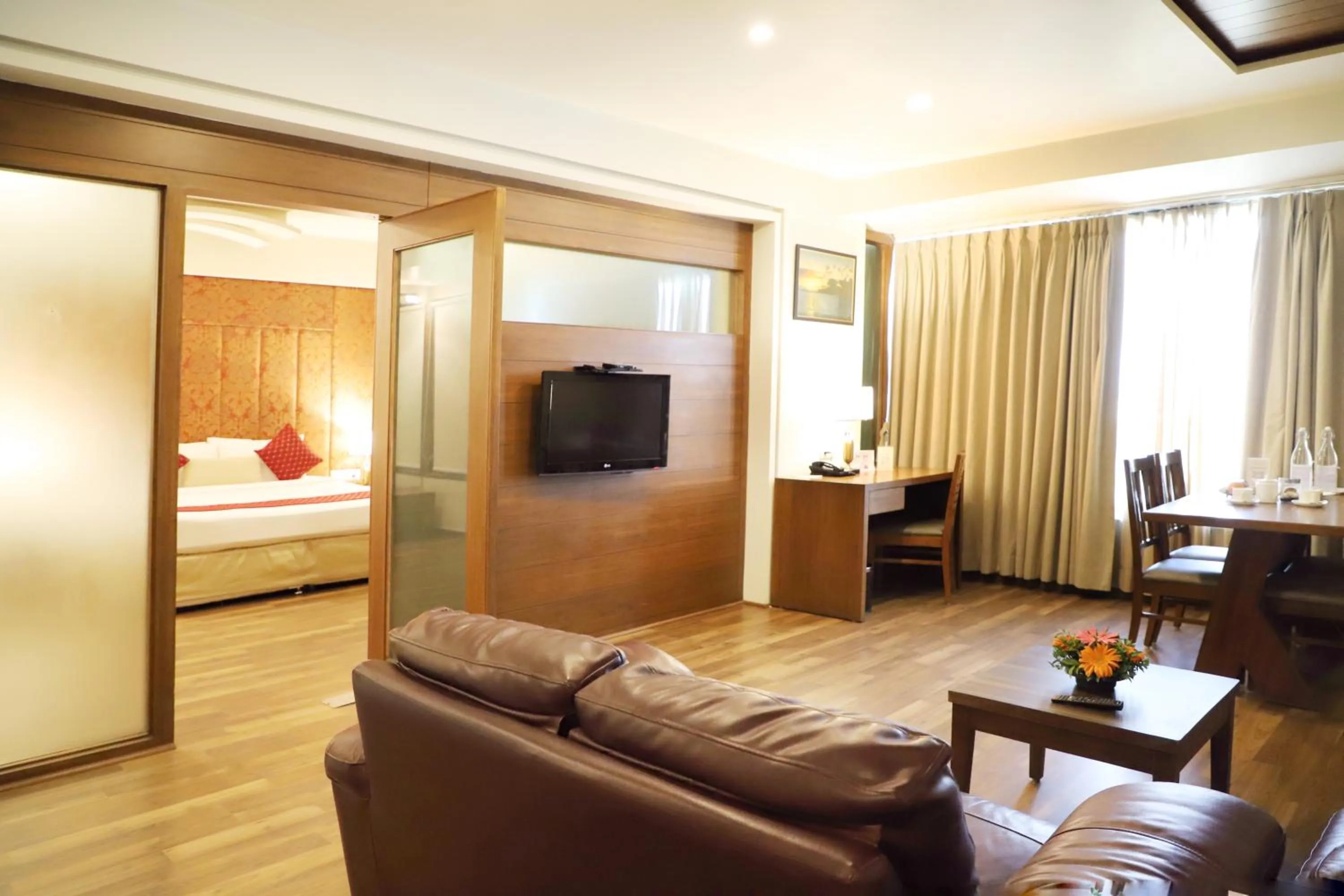 Living room, Bed in Boulevard 9 Luxury Resort & Spa