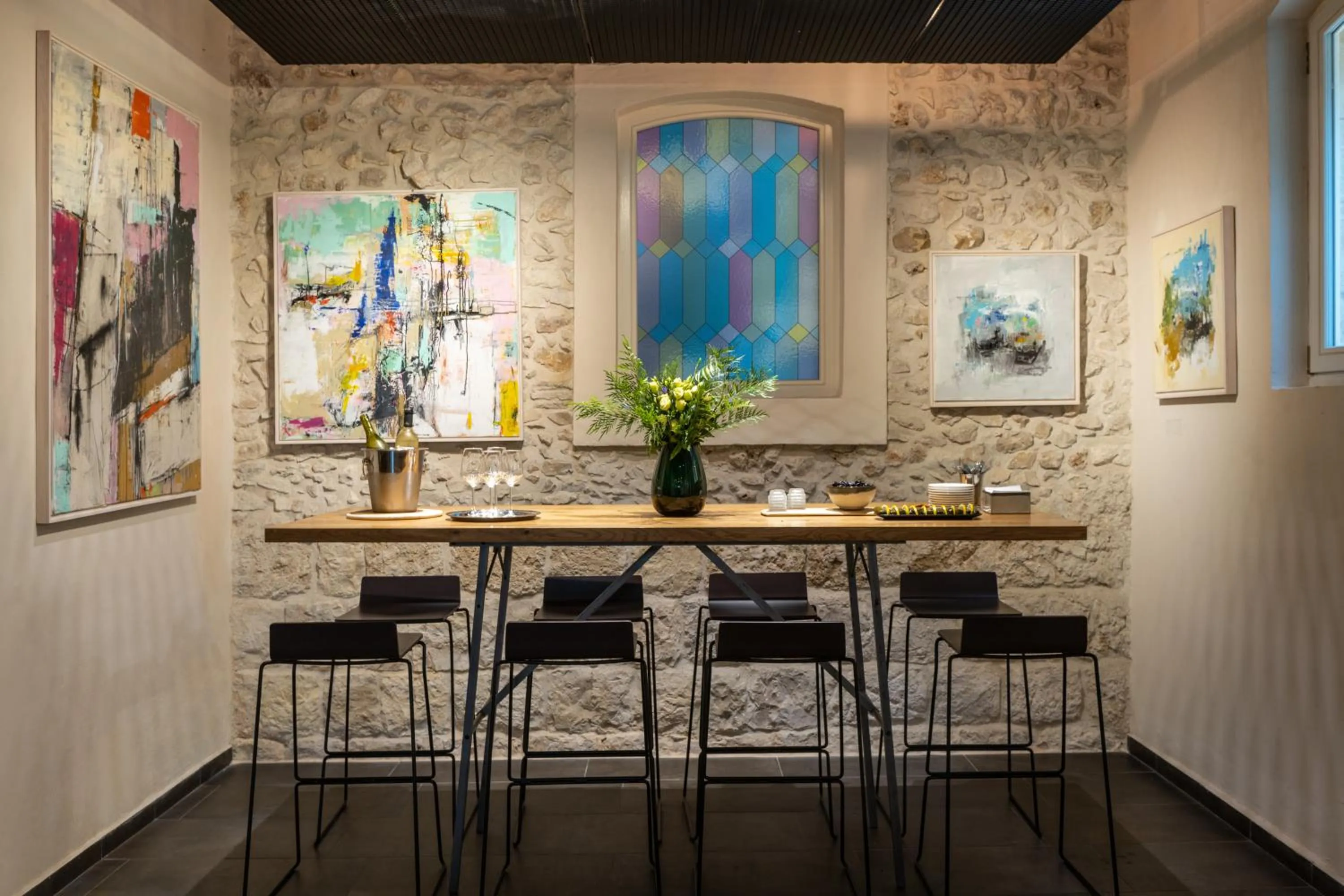 Dining area in Schumacher Hotel Haifa