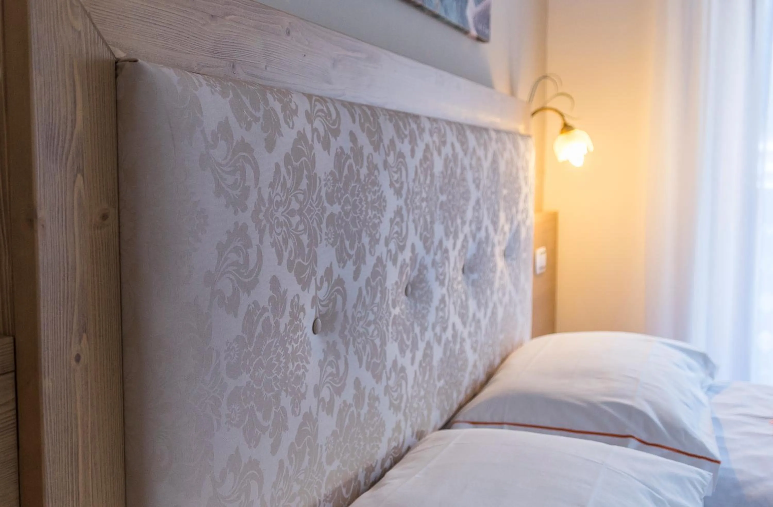 Decorative detail, Bed in Hotel Alpina