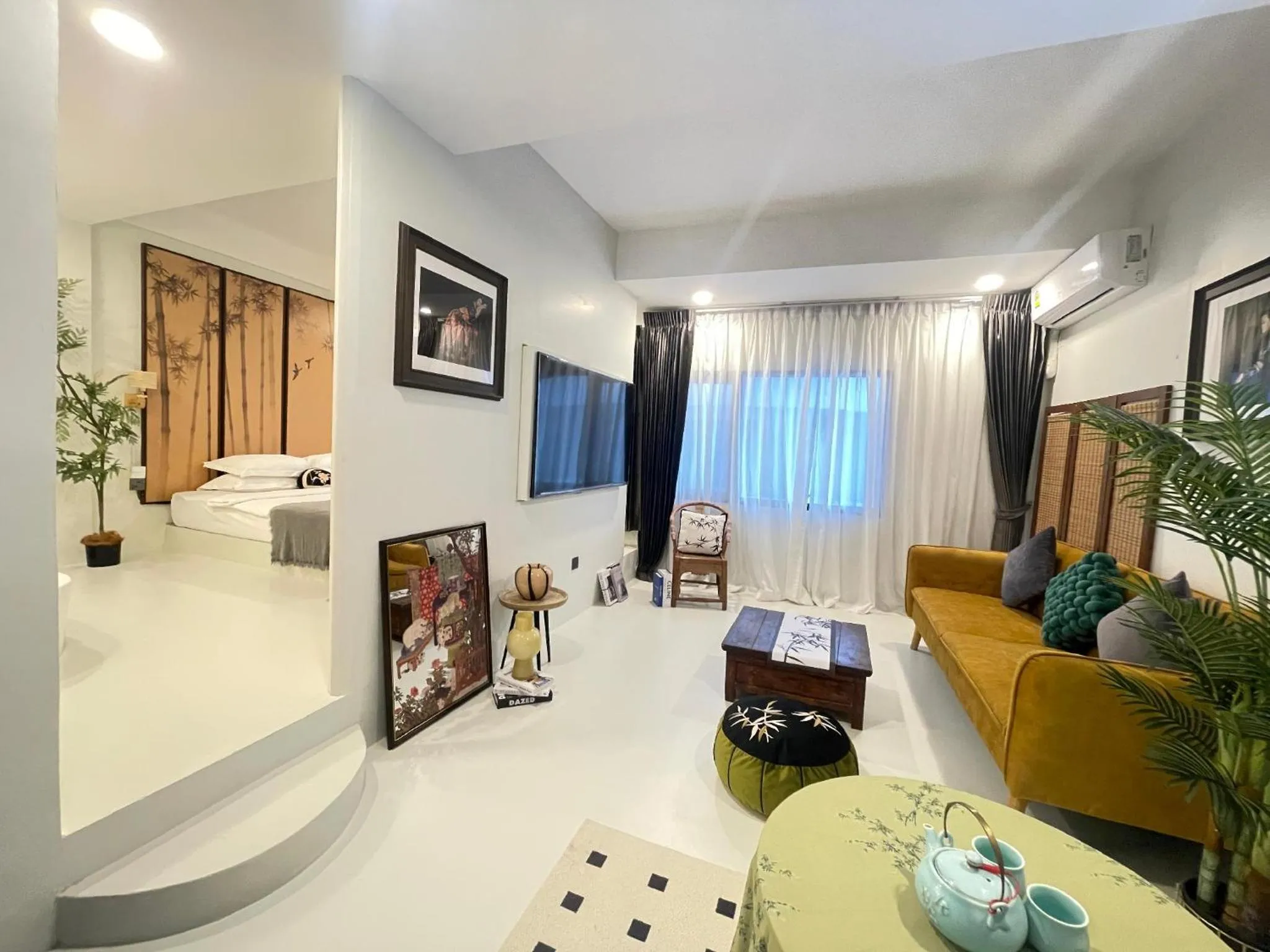 Bed in YOLO Bangkok Boutique Hotel