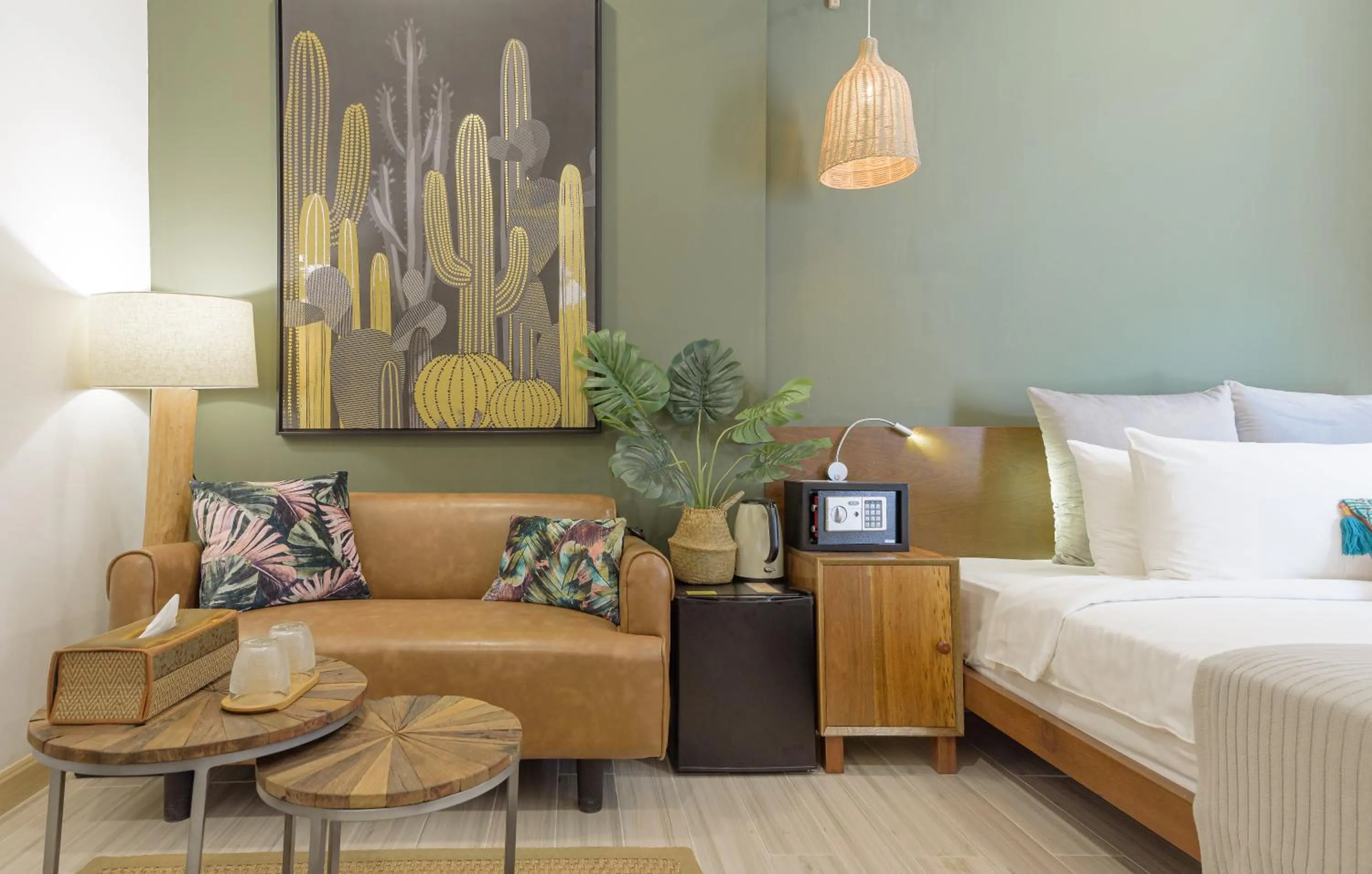 Seating area, Bed in YOLO Bangkok Boutique Hotel