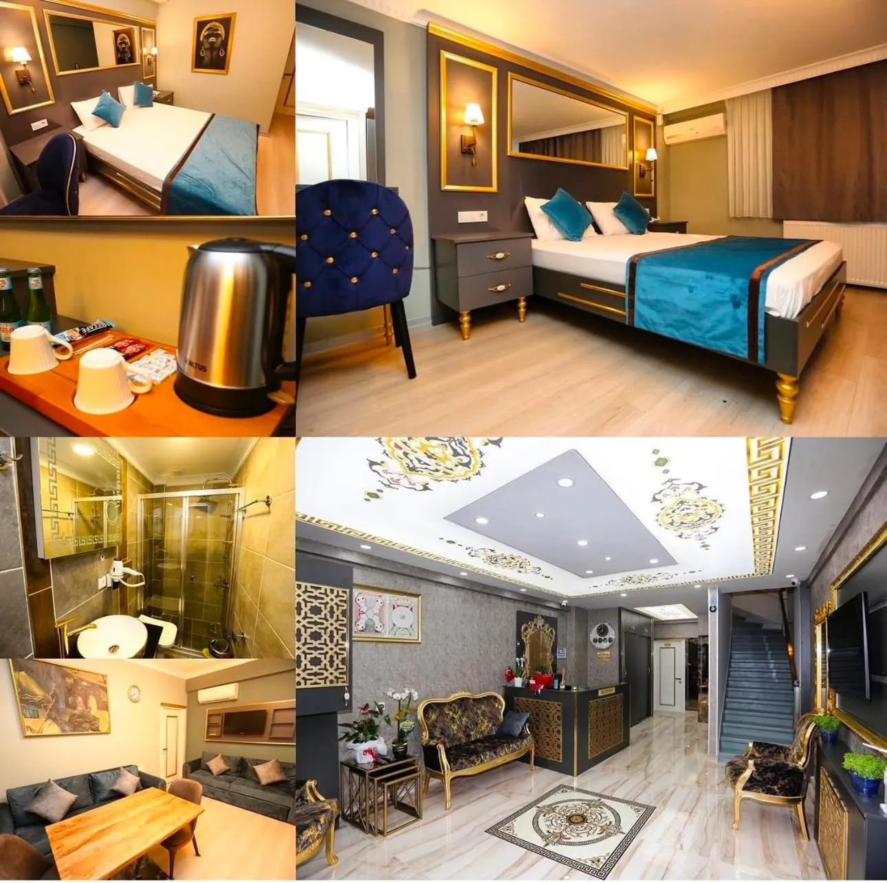 Kitchen or kitchenette, Bed in Grand Moon Hotel Suites