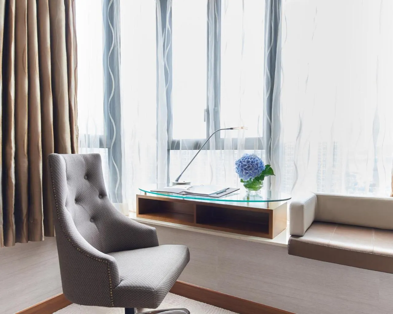 Seating area in Dorsett Kwun Tong, Hong Kong