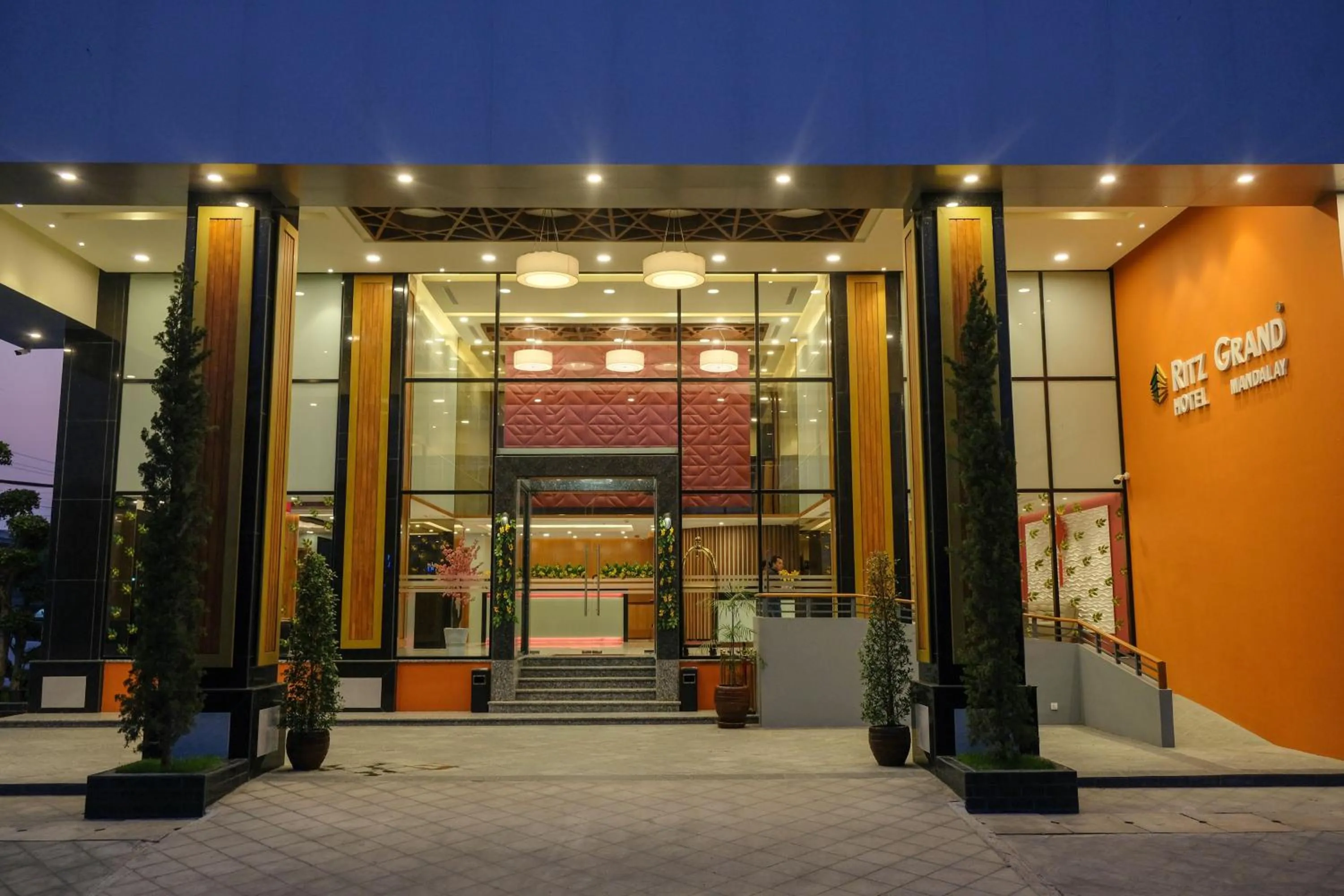 Facade/entrance in Ritz Grand Hotel Mandalay