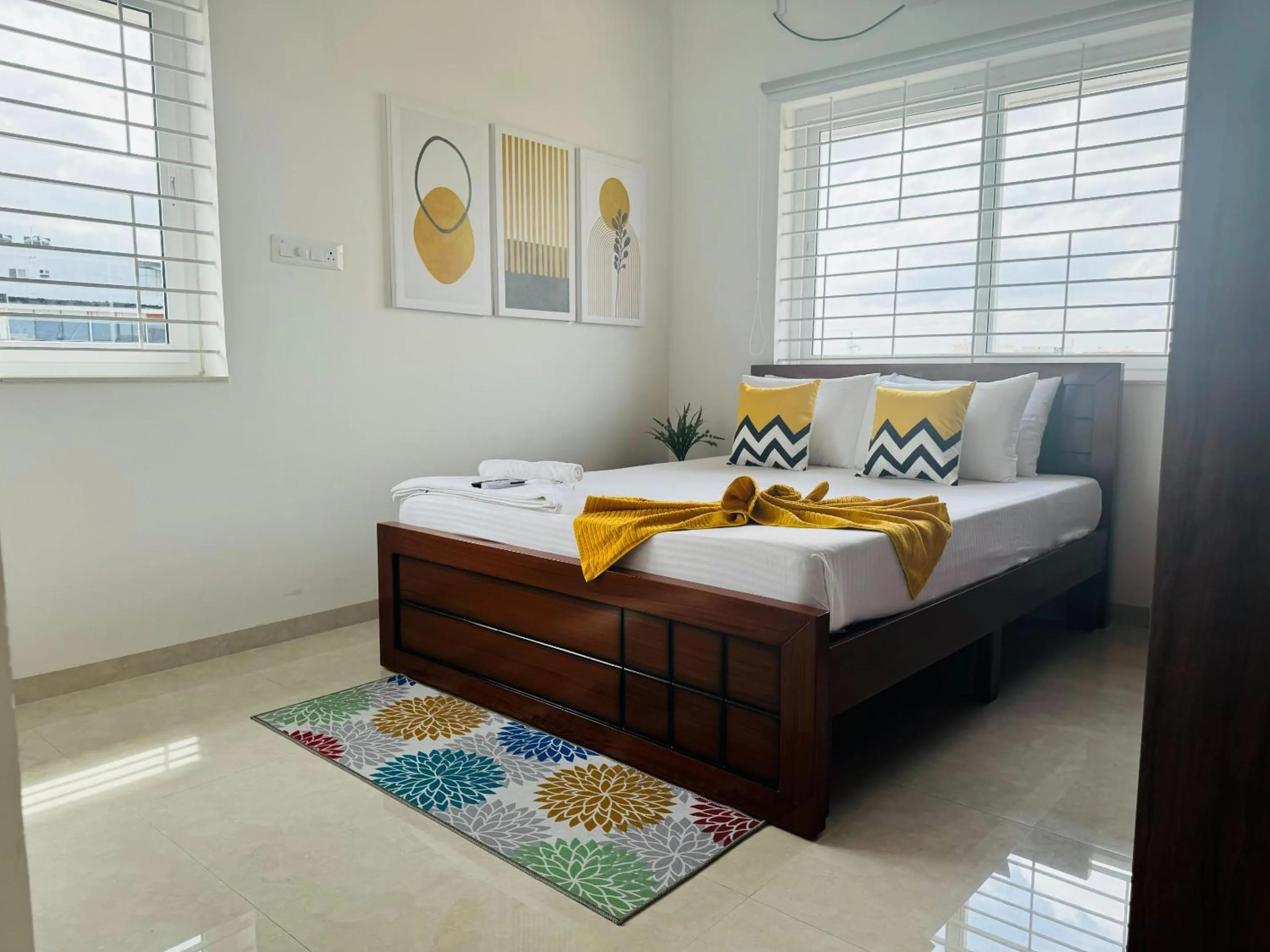 Bedroom, Bed in Olive Serviced Apartments HSR Layout