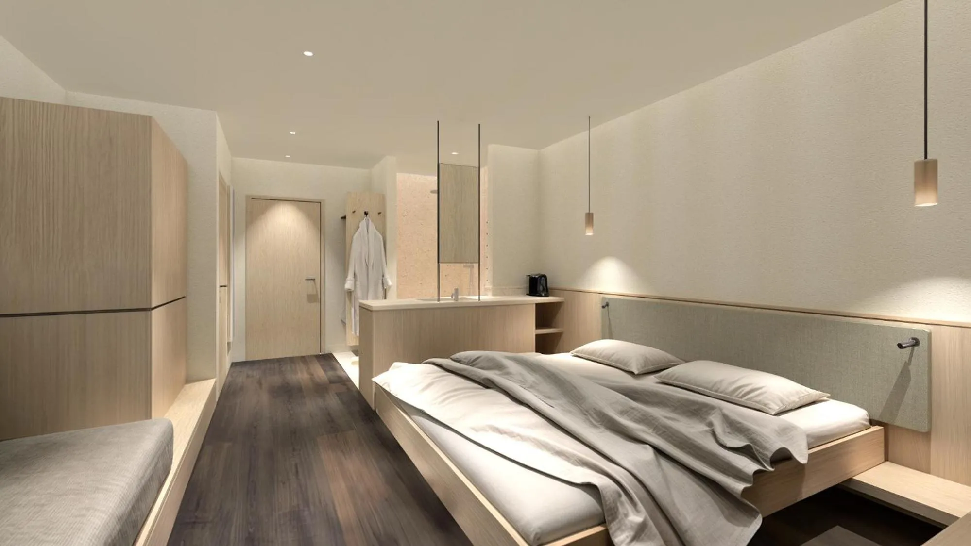 Photo of the whole room, Bed in Boutique Hundehotel Bergzeit