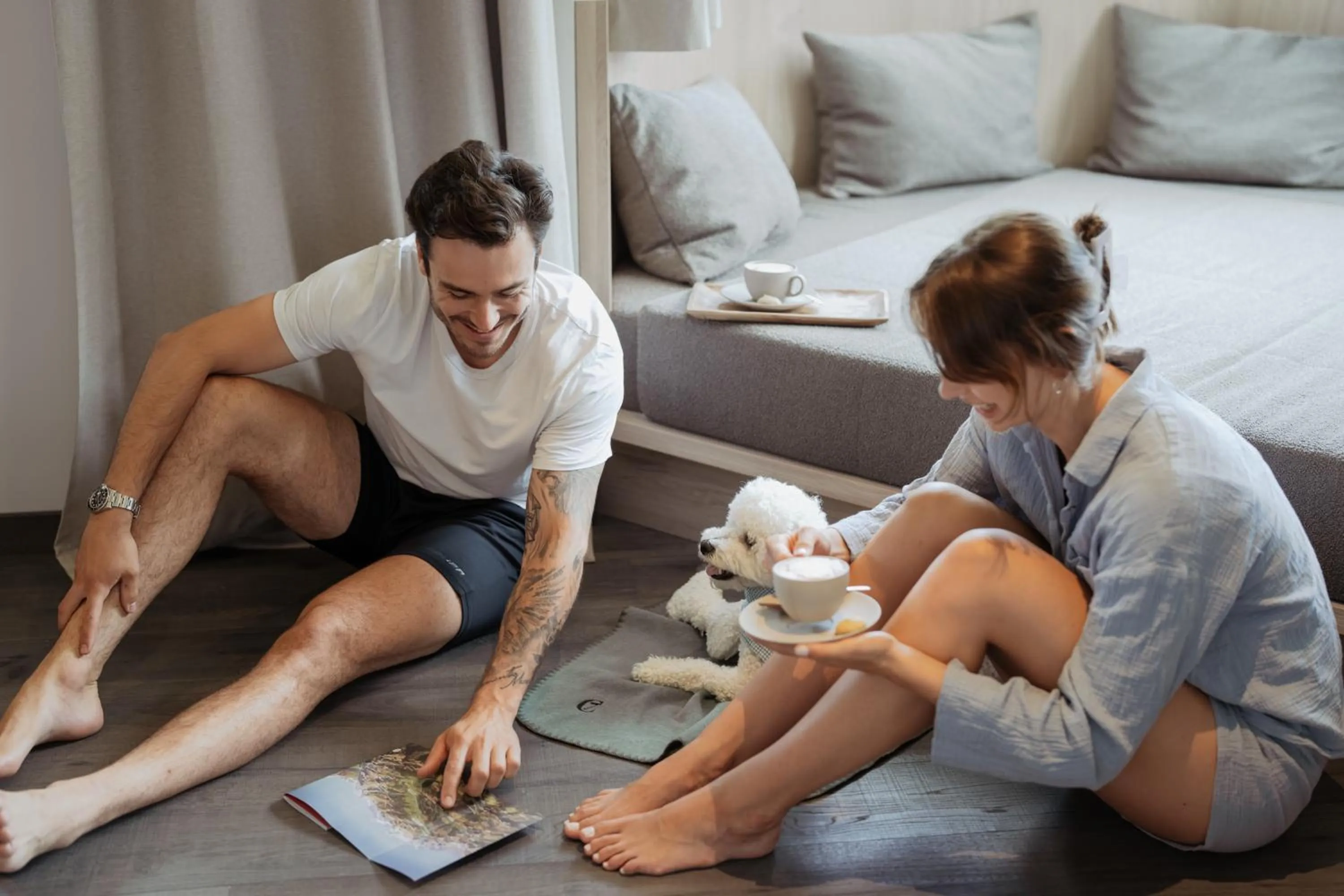 Seating area in Boutique Hundehotel Bergzeit