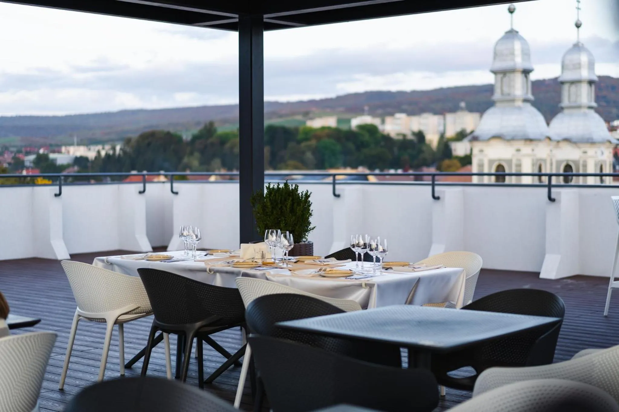 Balcony/Terrace in Hotel Küküllő - Târnava