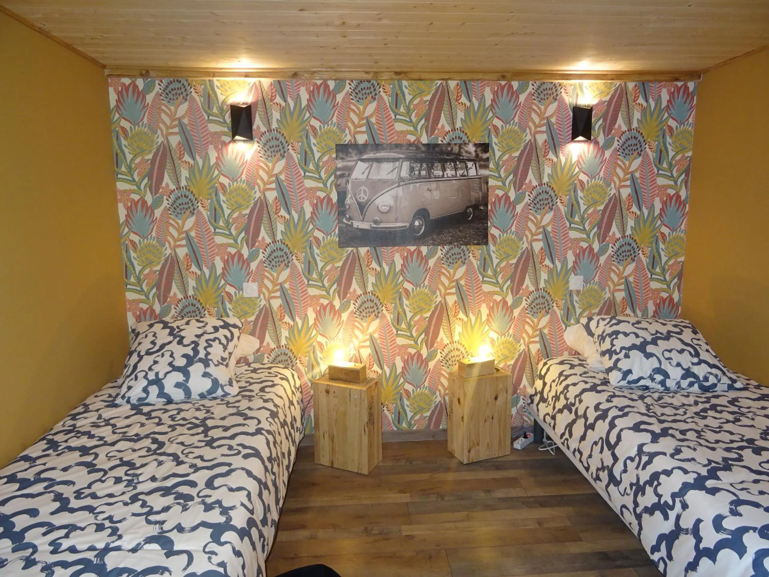 Bedroom, Bed in La ferme aux chats