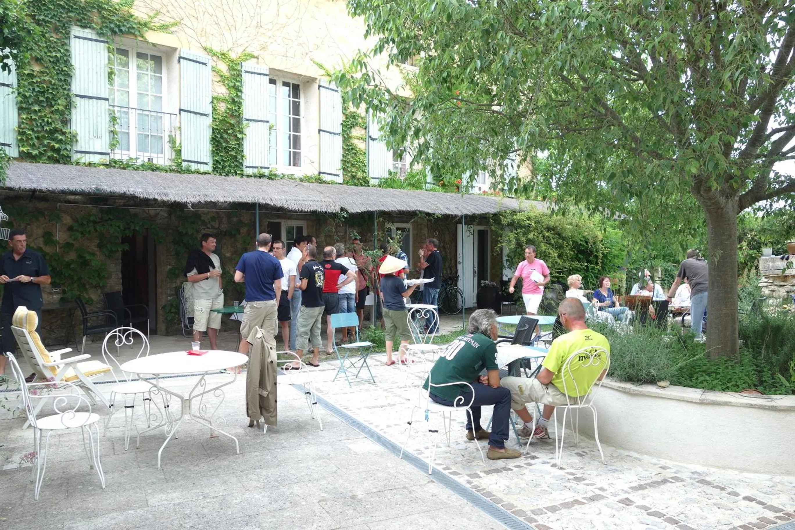 Patio in Moulin d'Antelon B&B