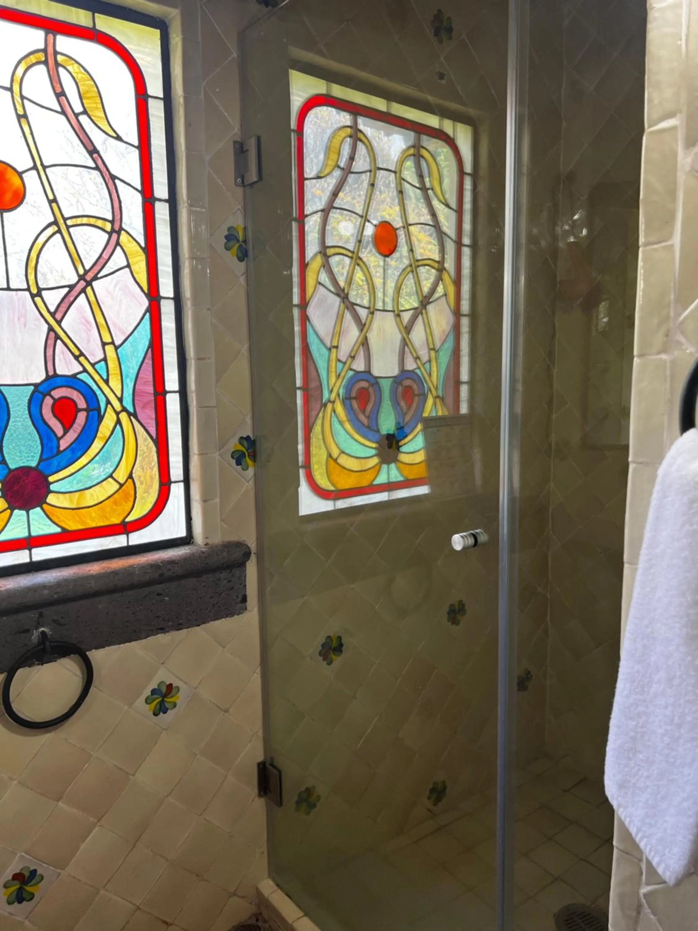 Shower in Casa Bugambilia, Un Pequeño Hotel en Tepoztlán