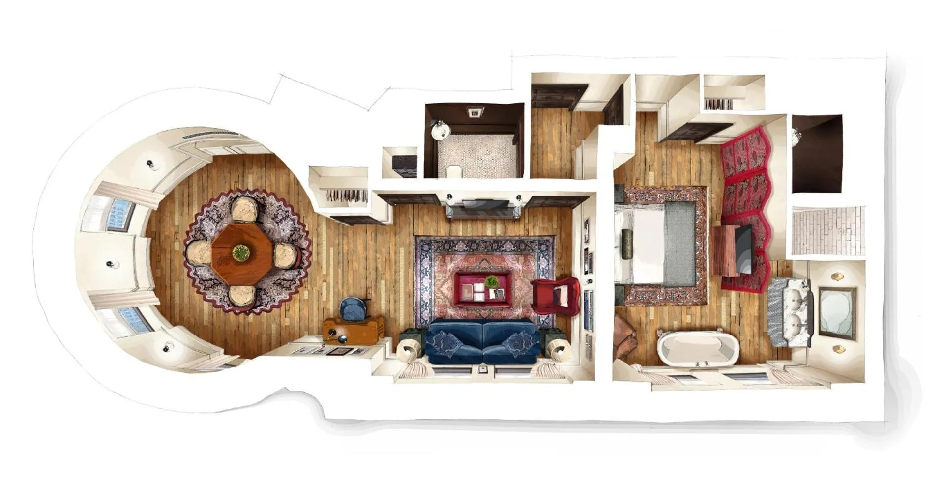 Floor plan in The Ned NoMad