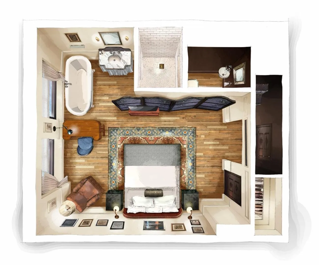 Floor plan in The Ned NoMad