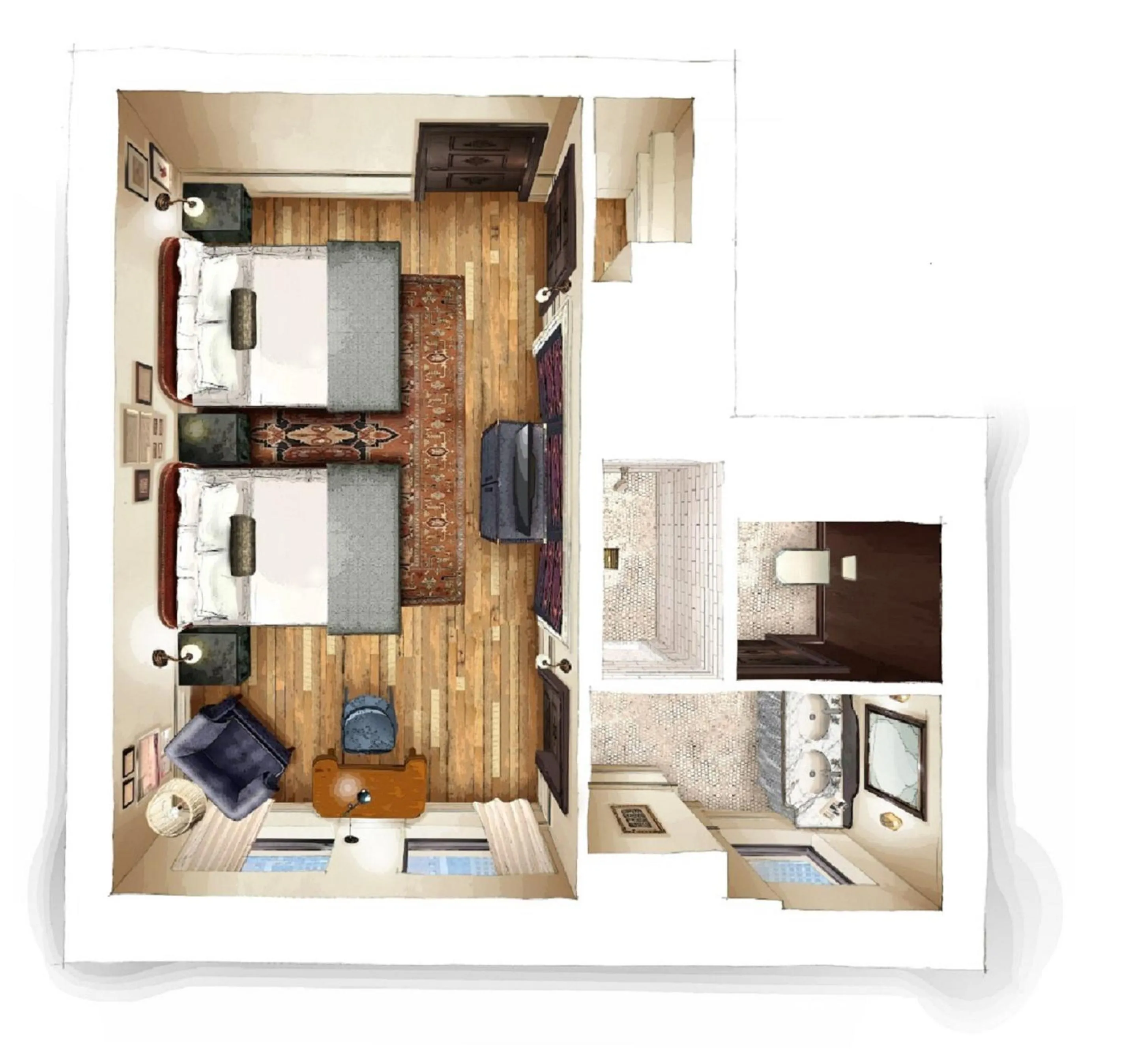 Floor plan in The Ned NoMad