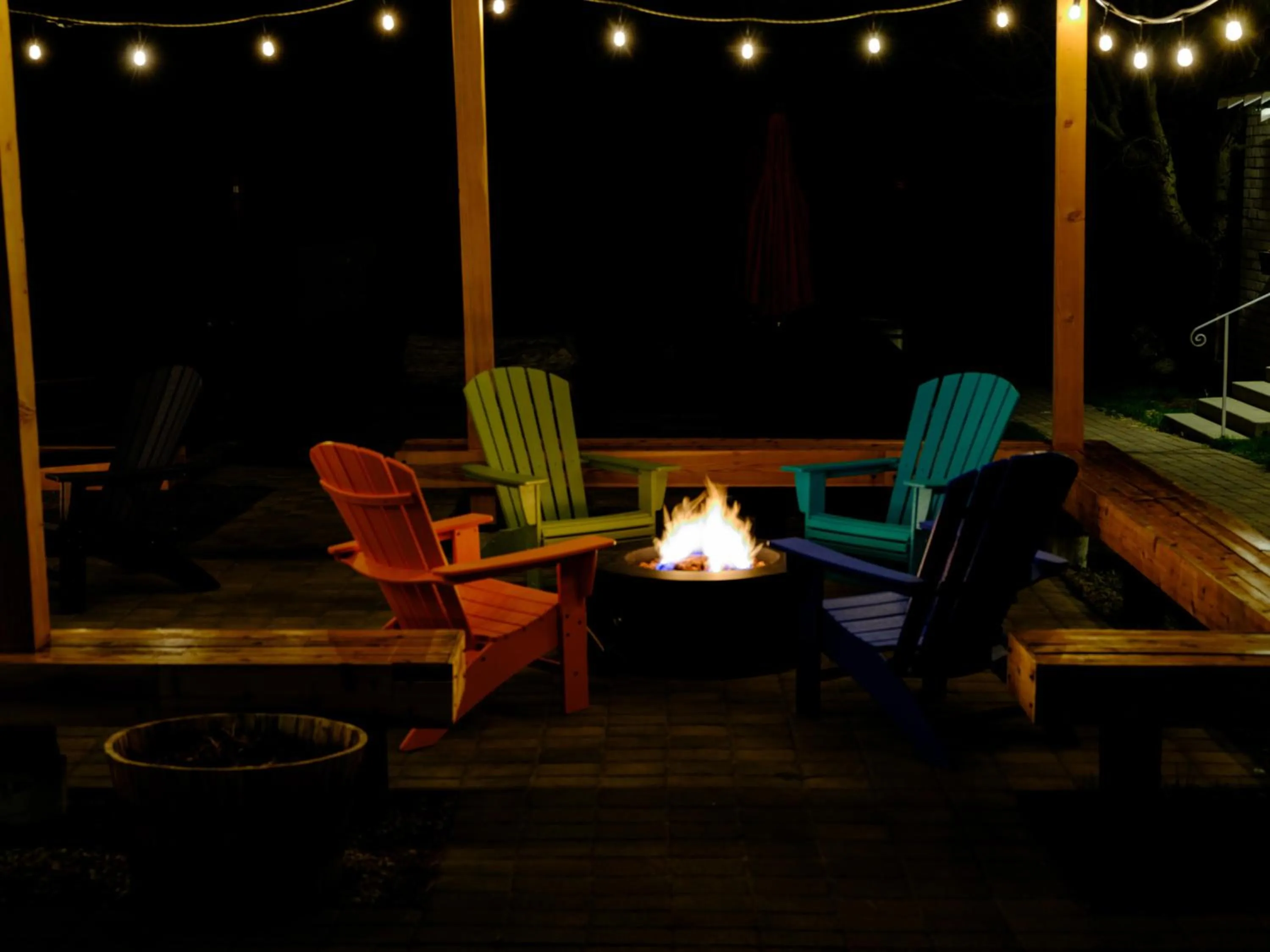 Patio in Lake Front Cabins
