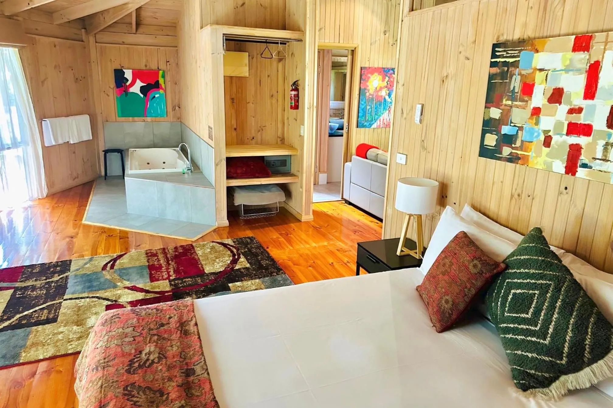 Bed in Grampians Chalets