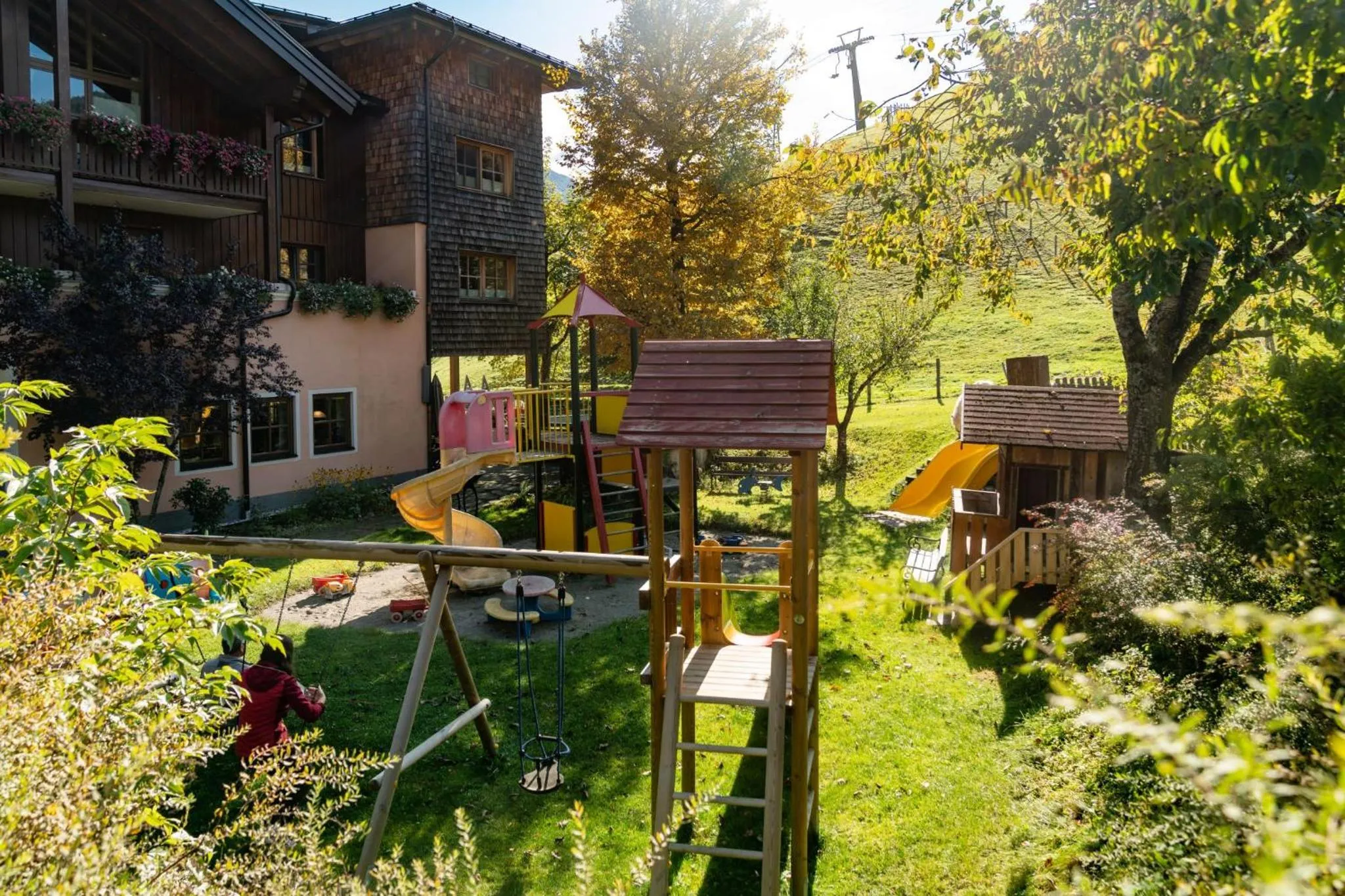 Patio in Familienhotel Unterreith