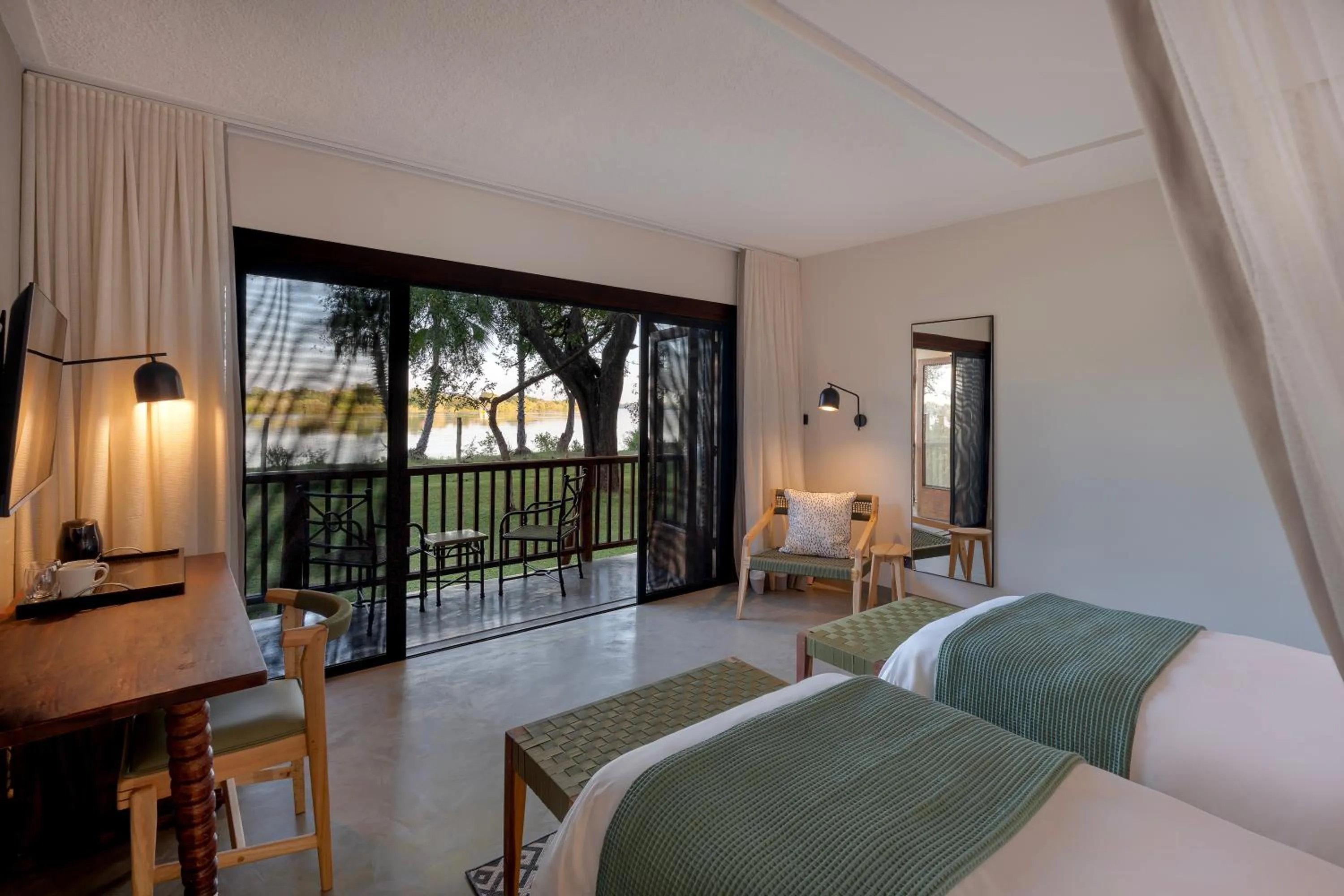 View (from property/room), Bed in The David Livingstone Safari Lodge & Spa