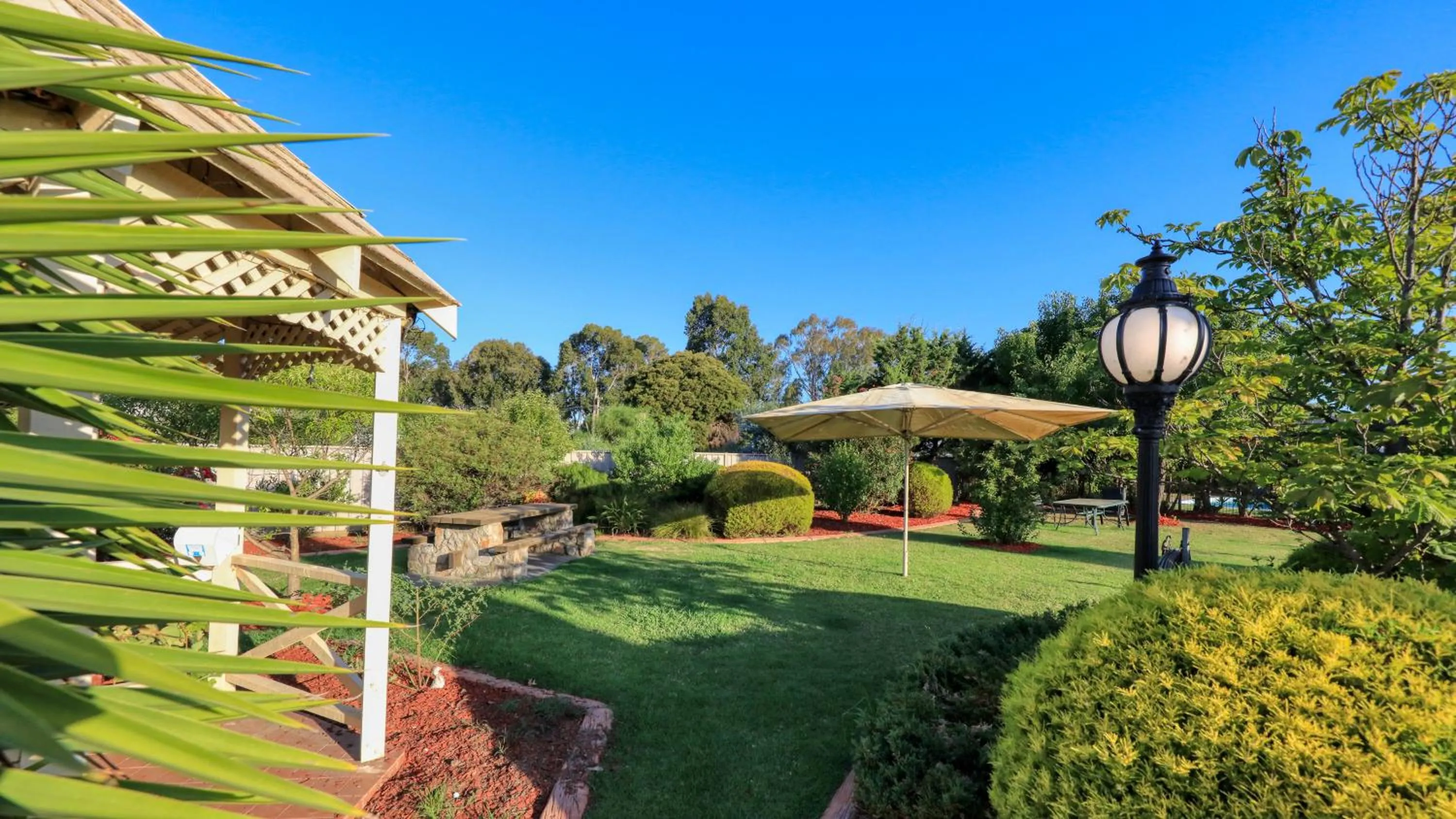 Garden in Glider City Motel Benalla
