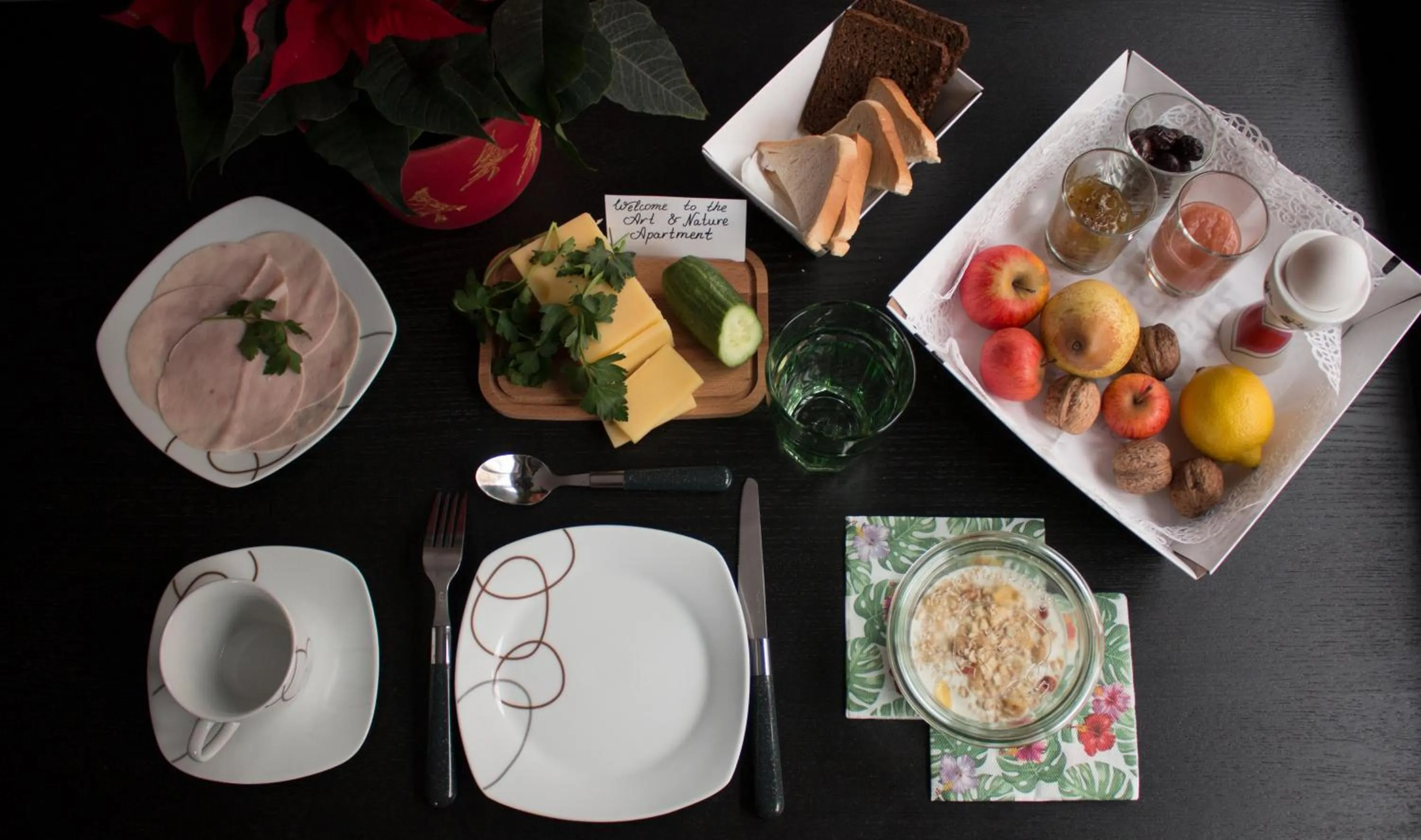 Breakfast in Art & Nature Apartments in der Nähe FFM-Messe