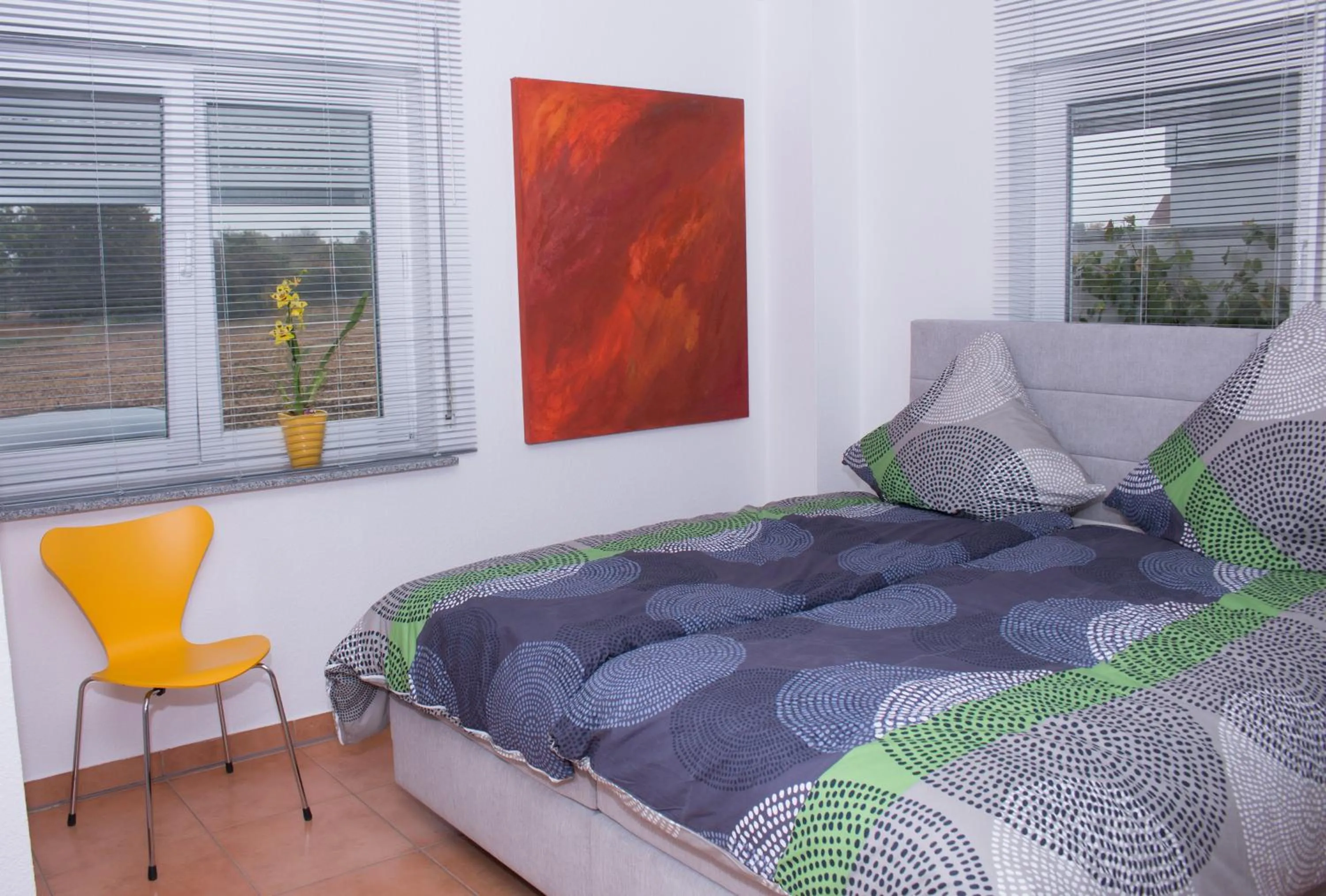 Bedroom, Bed in Art & Nature Apartments in der Nähe FFM-Messe