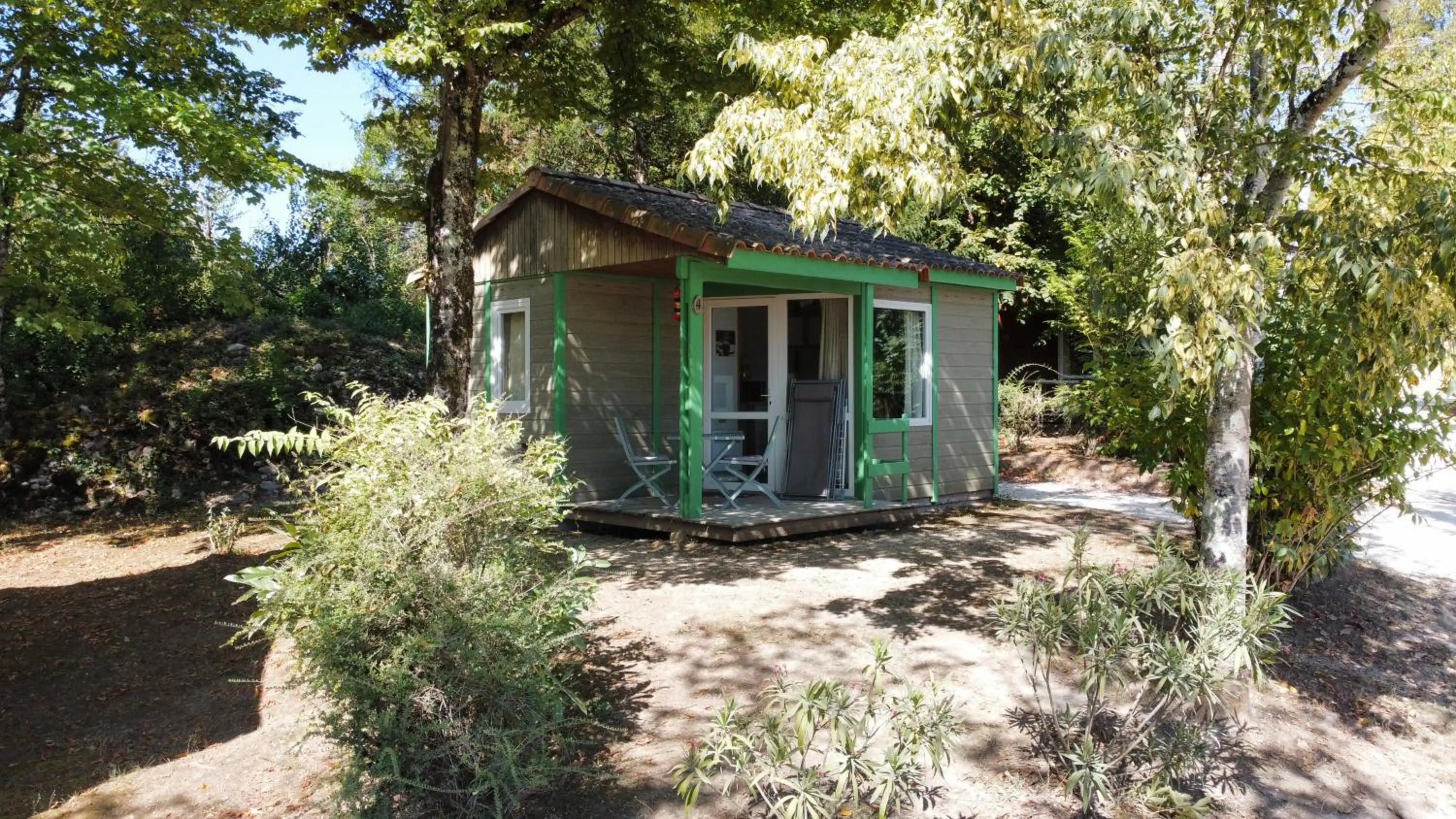 Garden view in Les Chalets d'Argentouleau