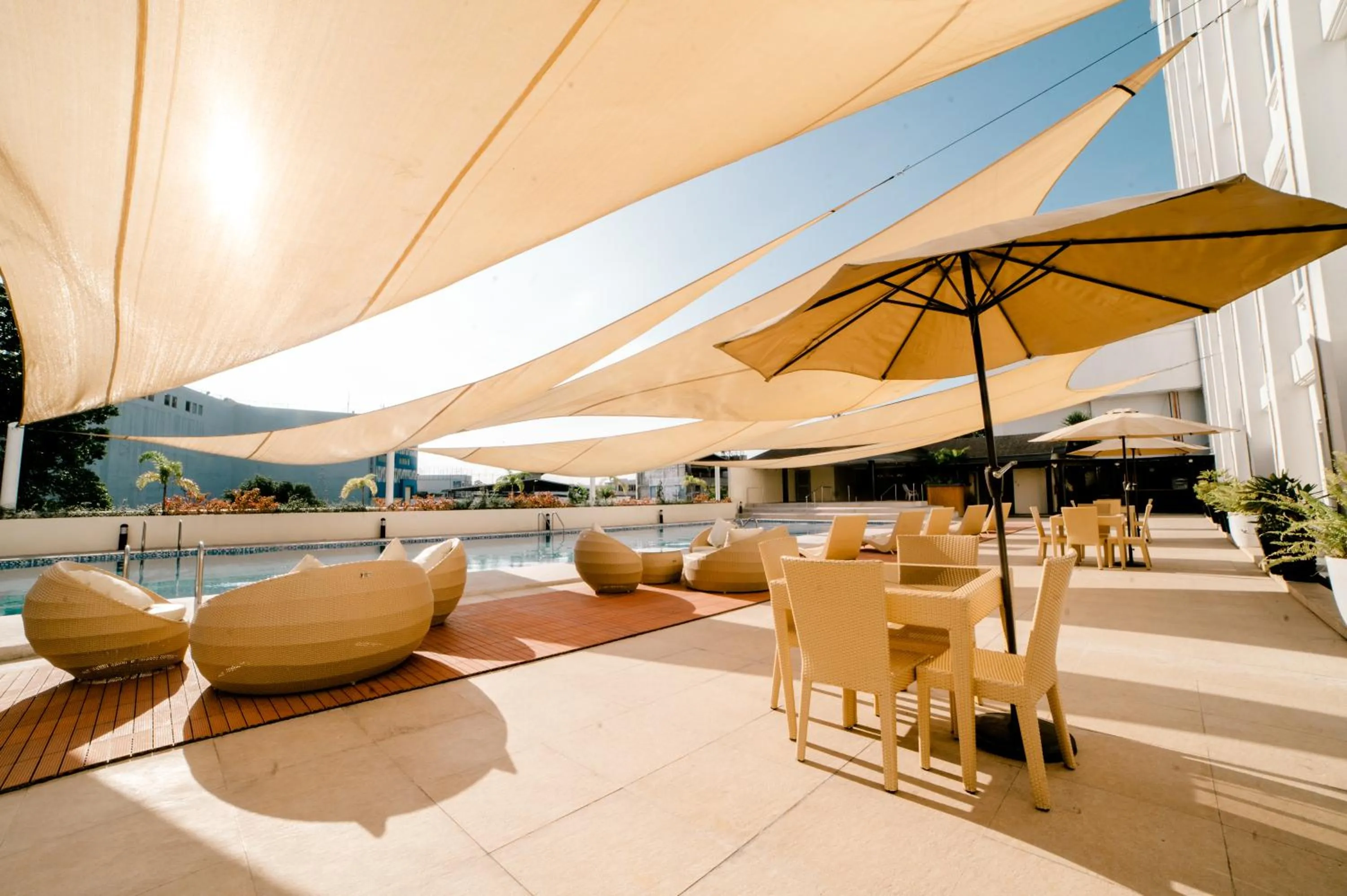 Pool view in The Apo View Hotel