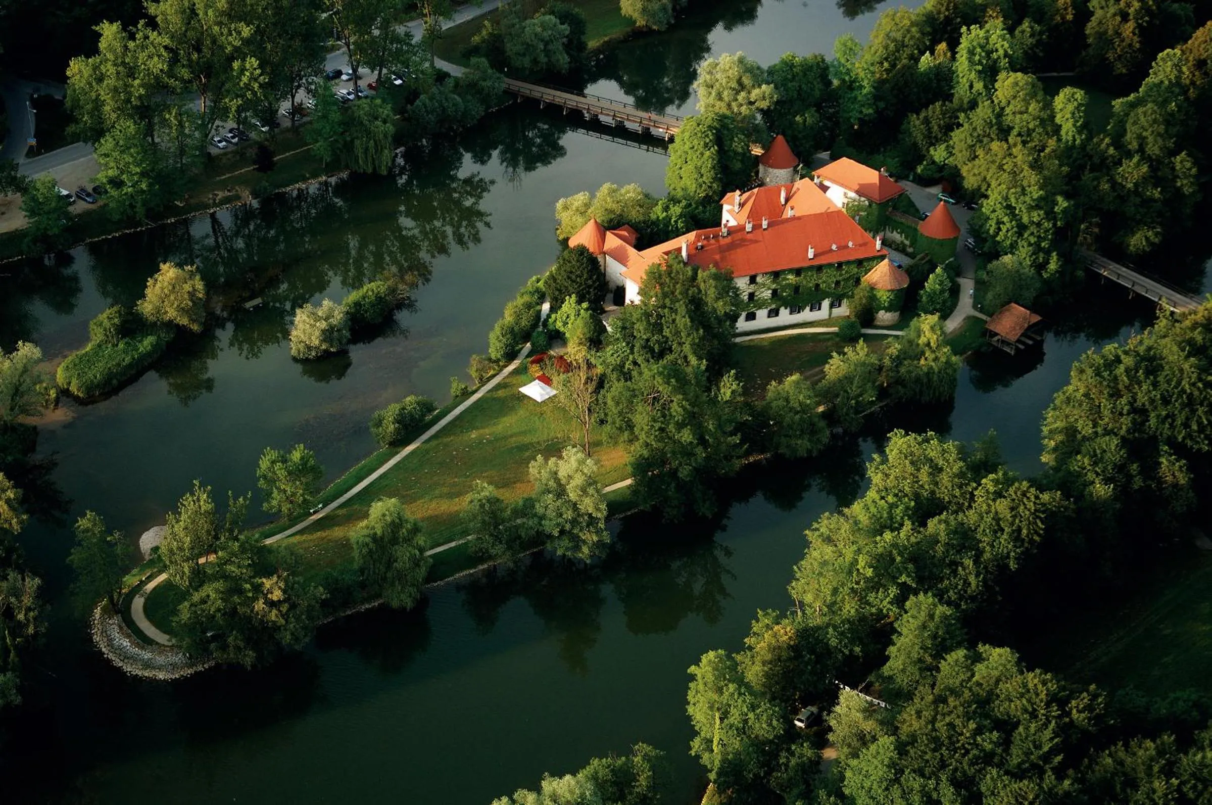 Bird's eye view in Hotel Grad Otočec - Relais Chateaux