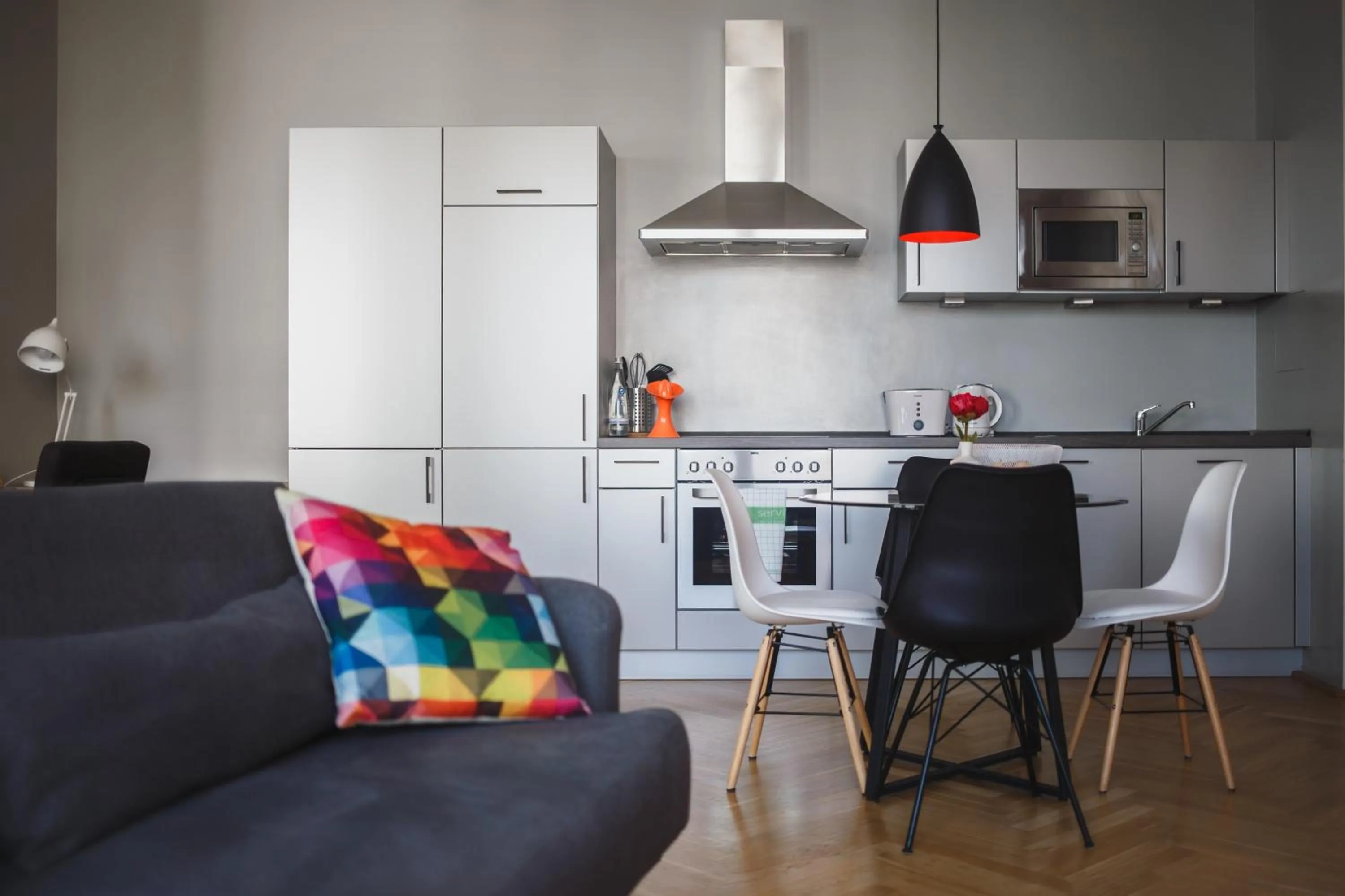 Kitchen or kitchenette in The Circus Apartments