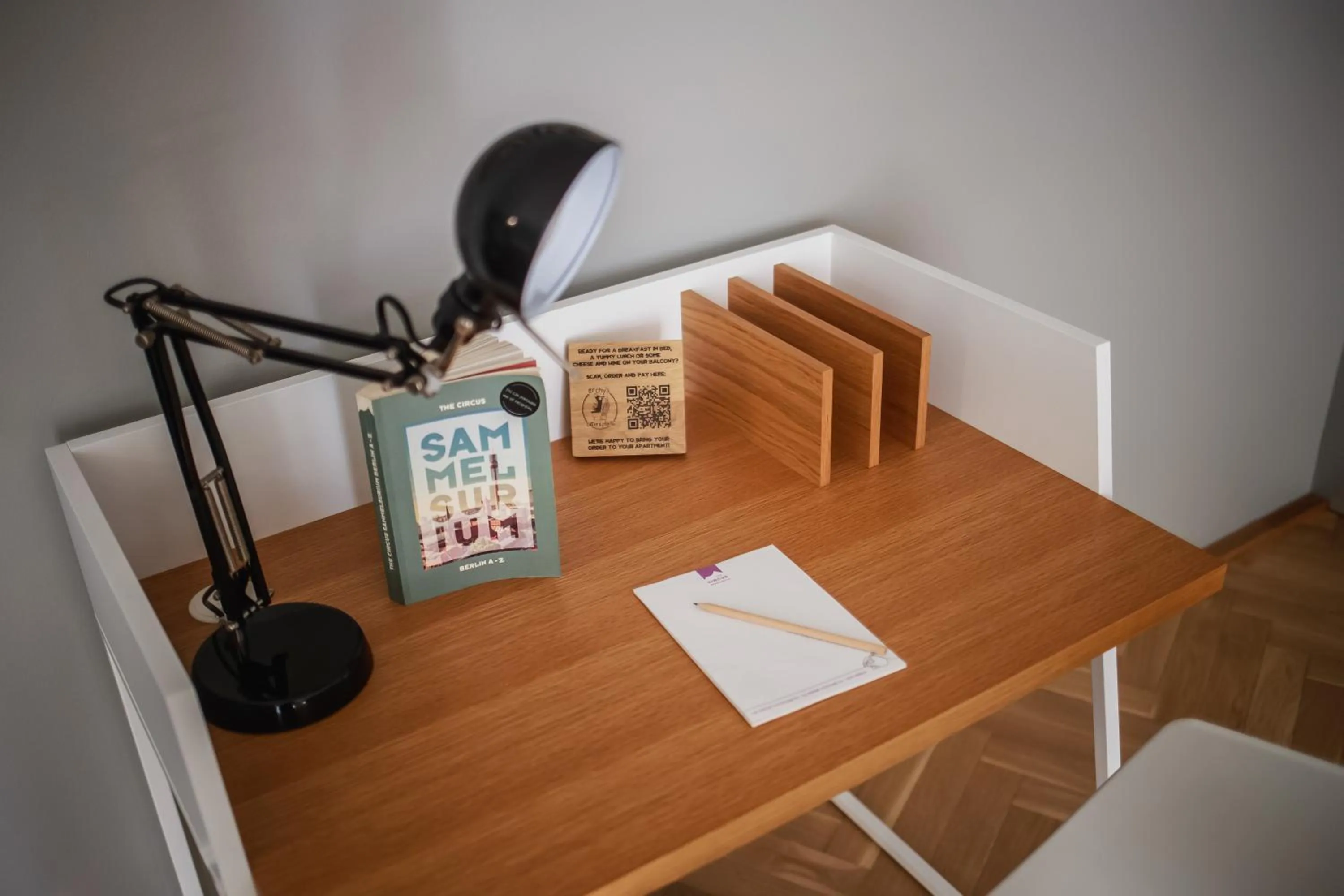 Living room in The Circus Apartments