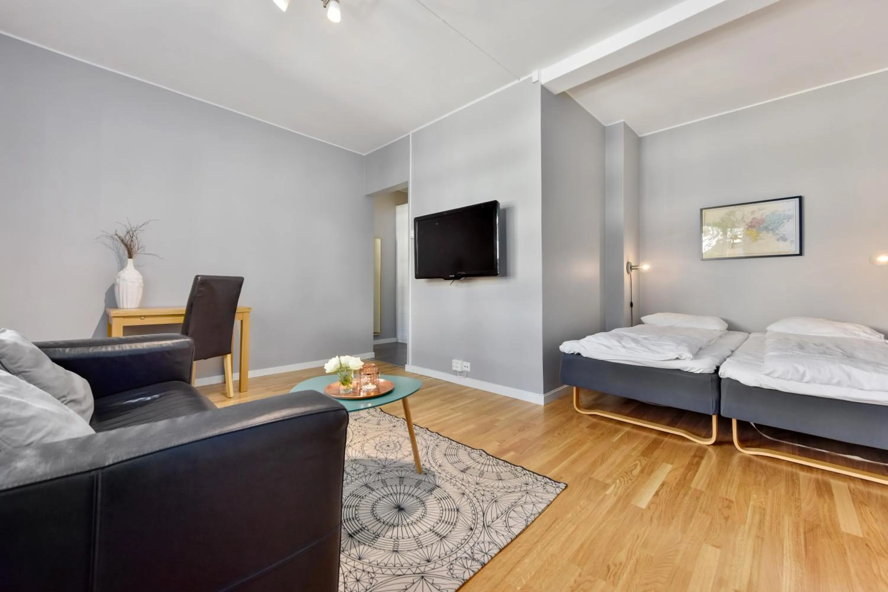 Bed in Forenom Serviced Apartments Oslo Rosenborg