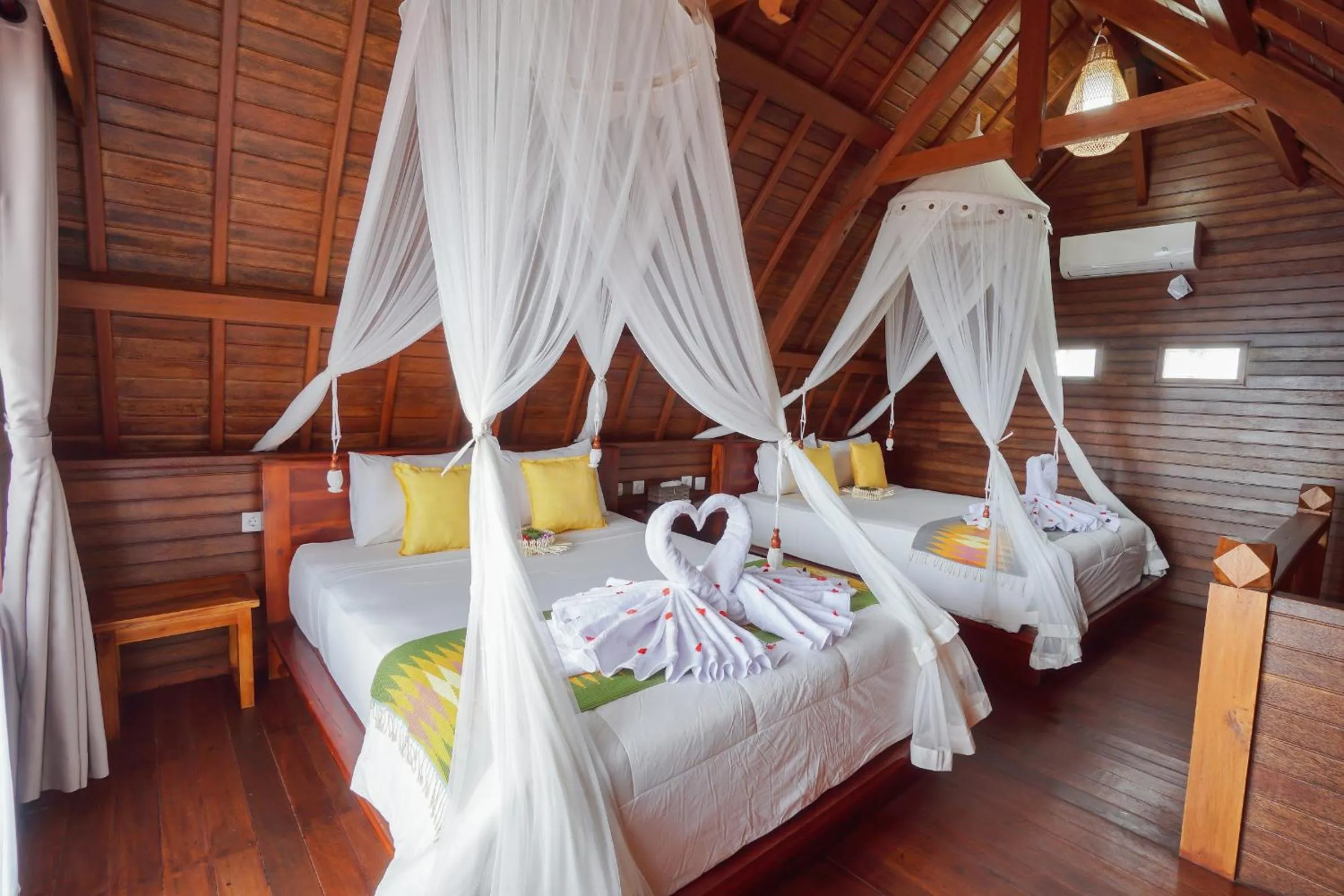 Bed in Daphila Cottage