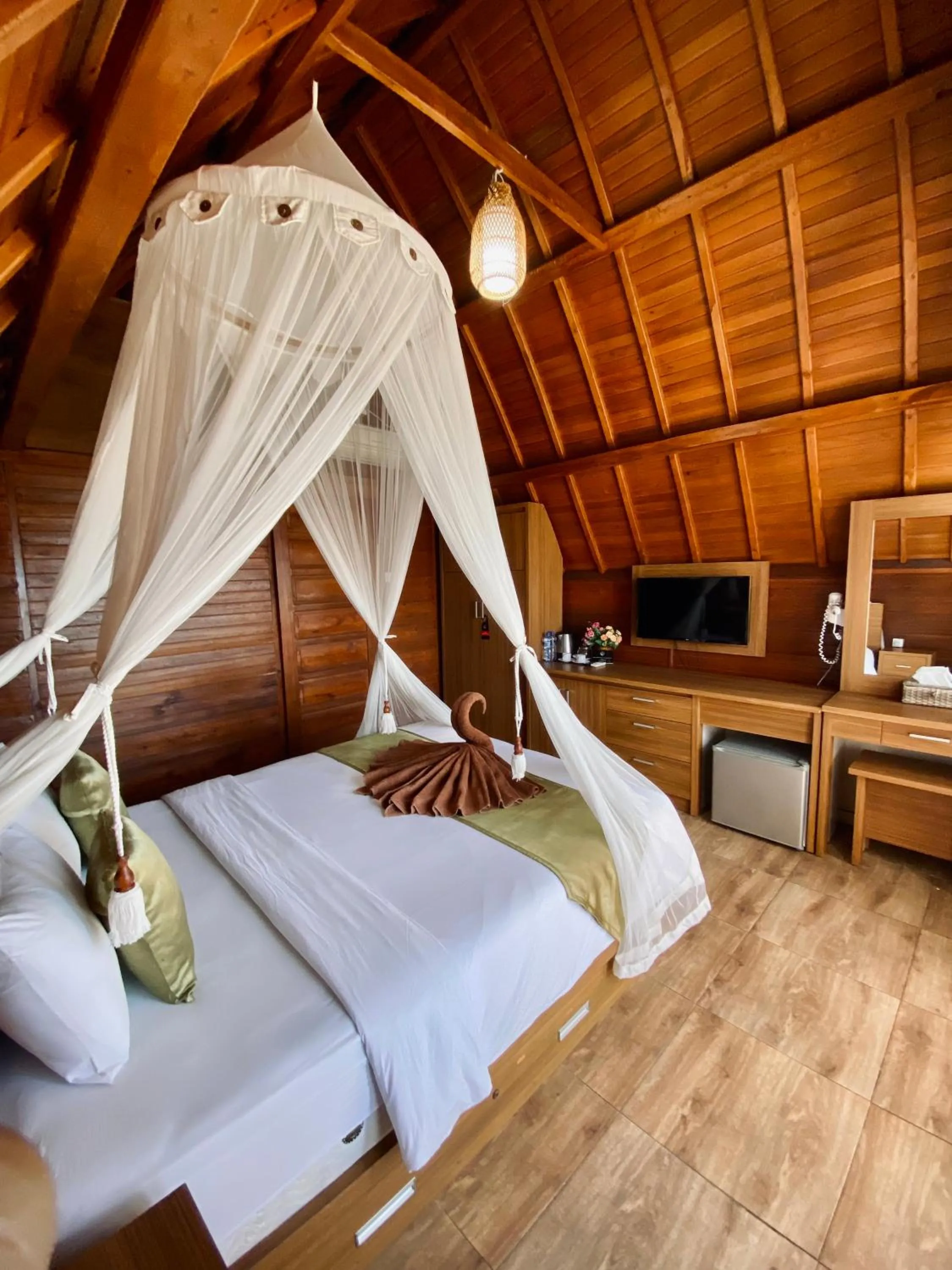 Bed in Daphila Cottage