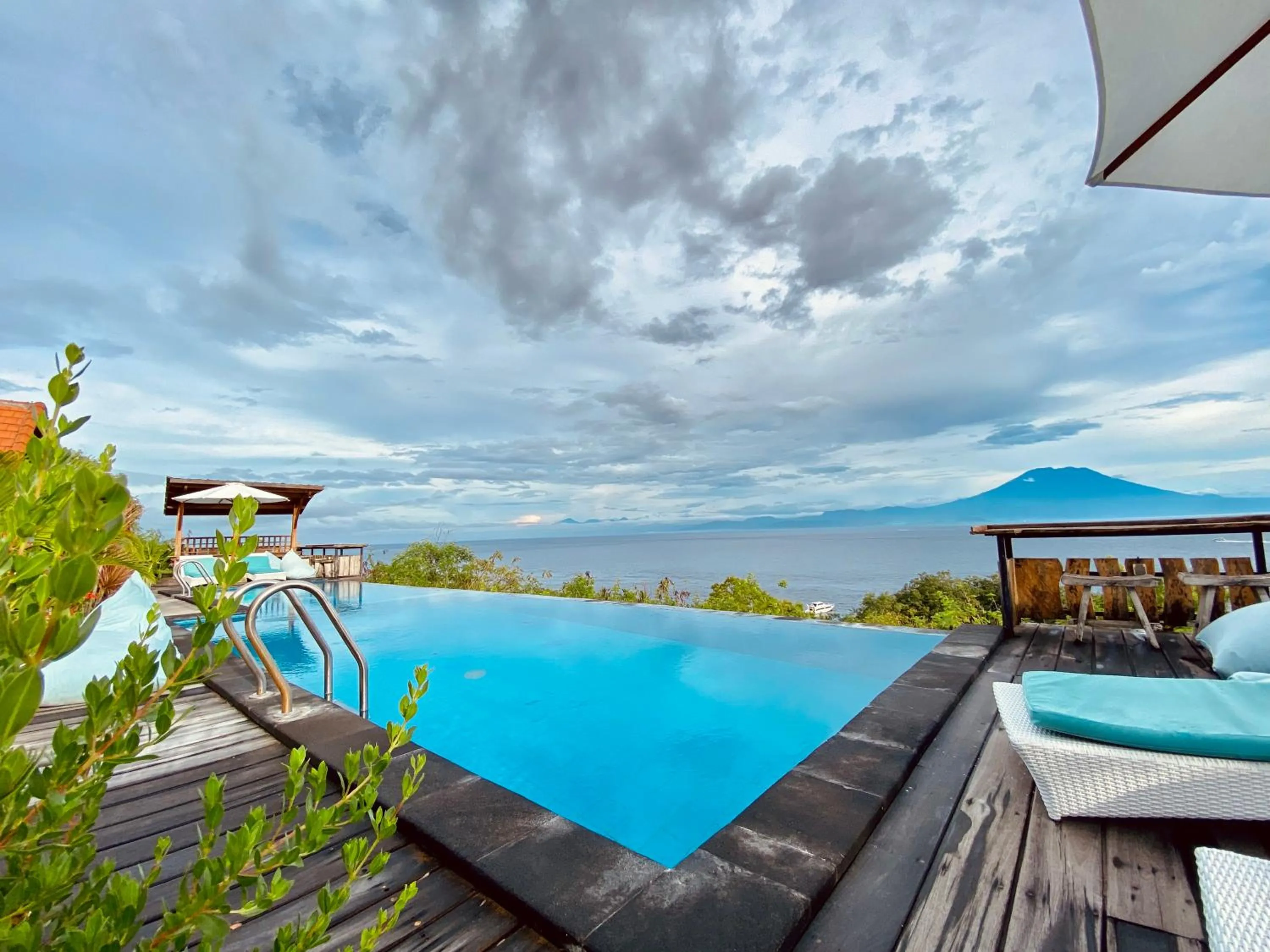 Pool view in Daphila Cottage