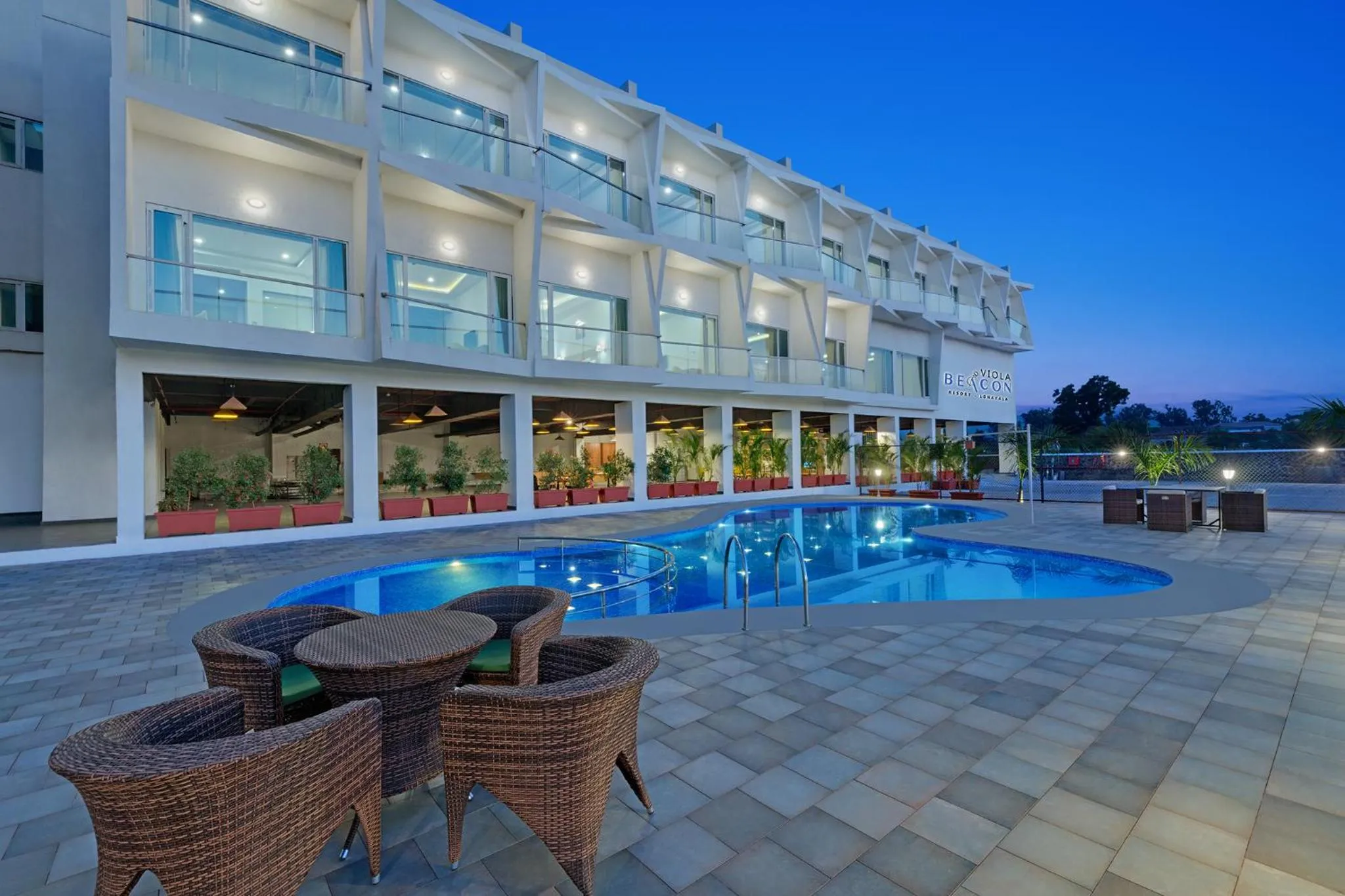Swimming pool in Viola Beacon Resort, Lonavala