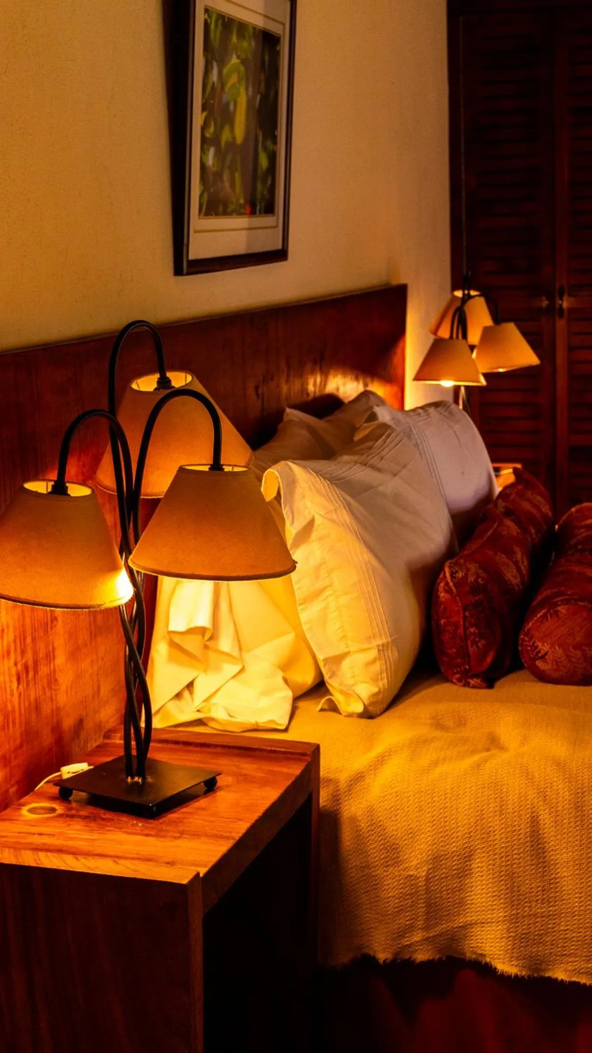 Bed in Poas Volcano Lodge